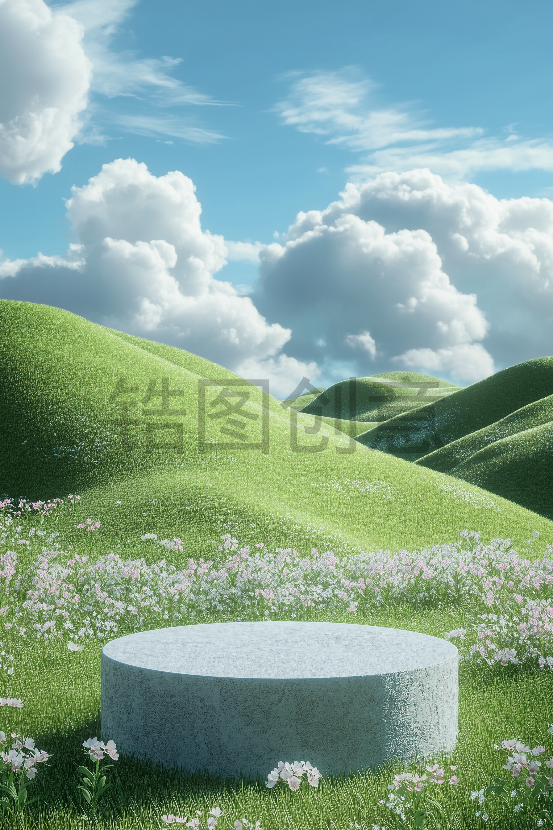 定设网-春天背景展台电商