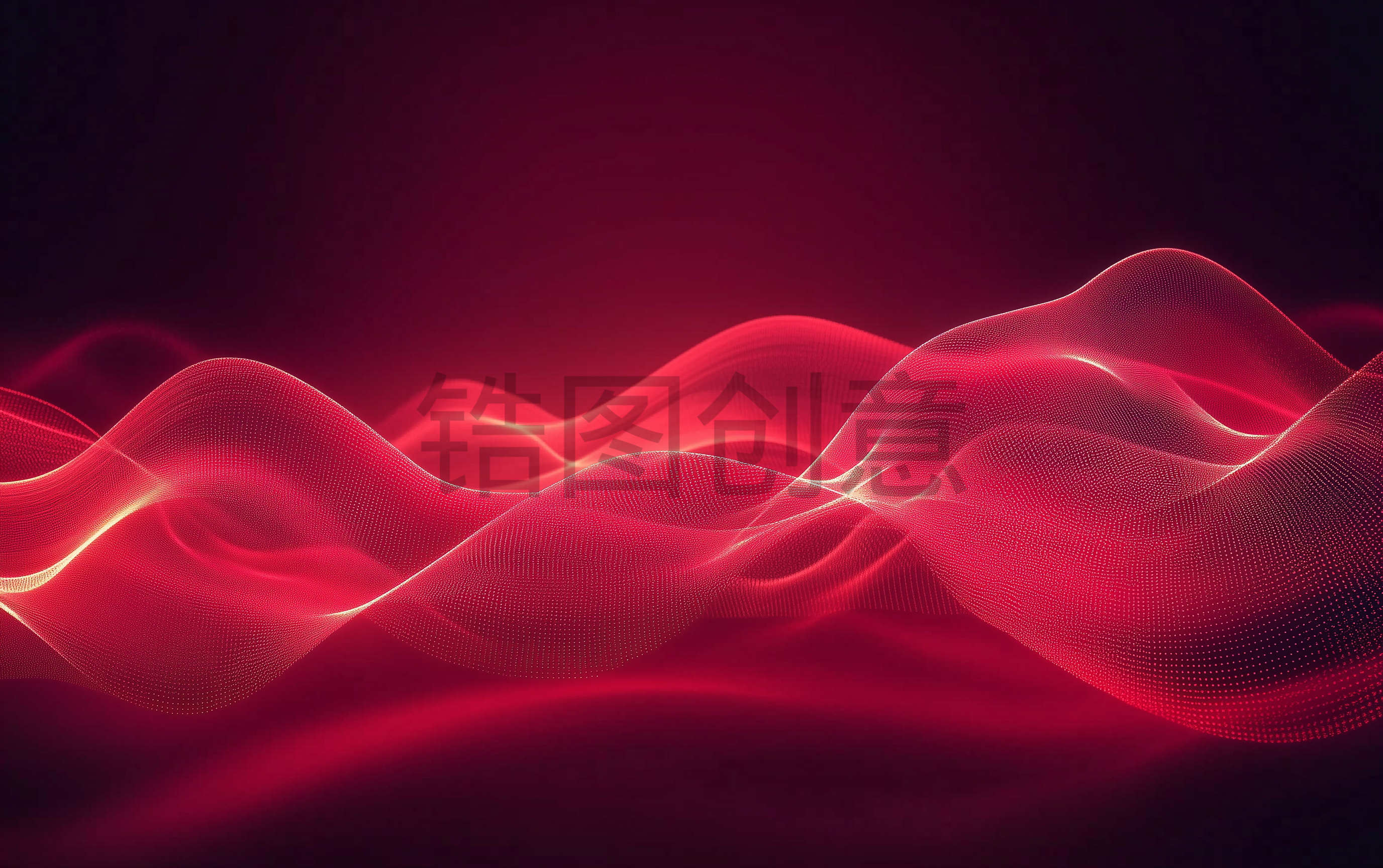 定设网-红色波浪线质感背景