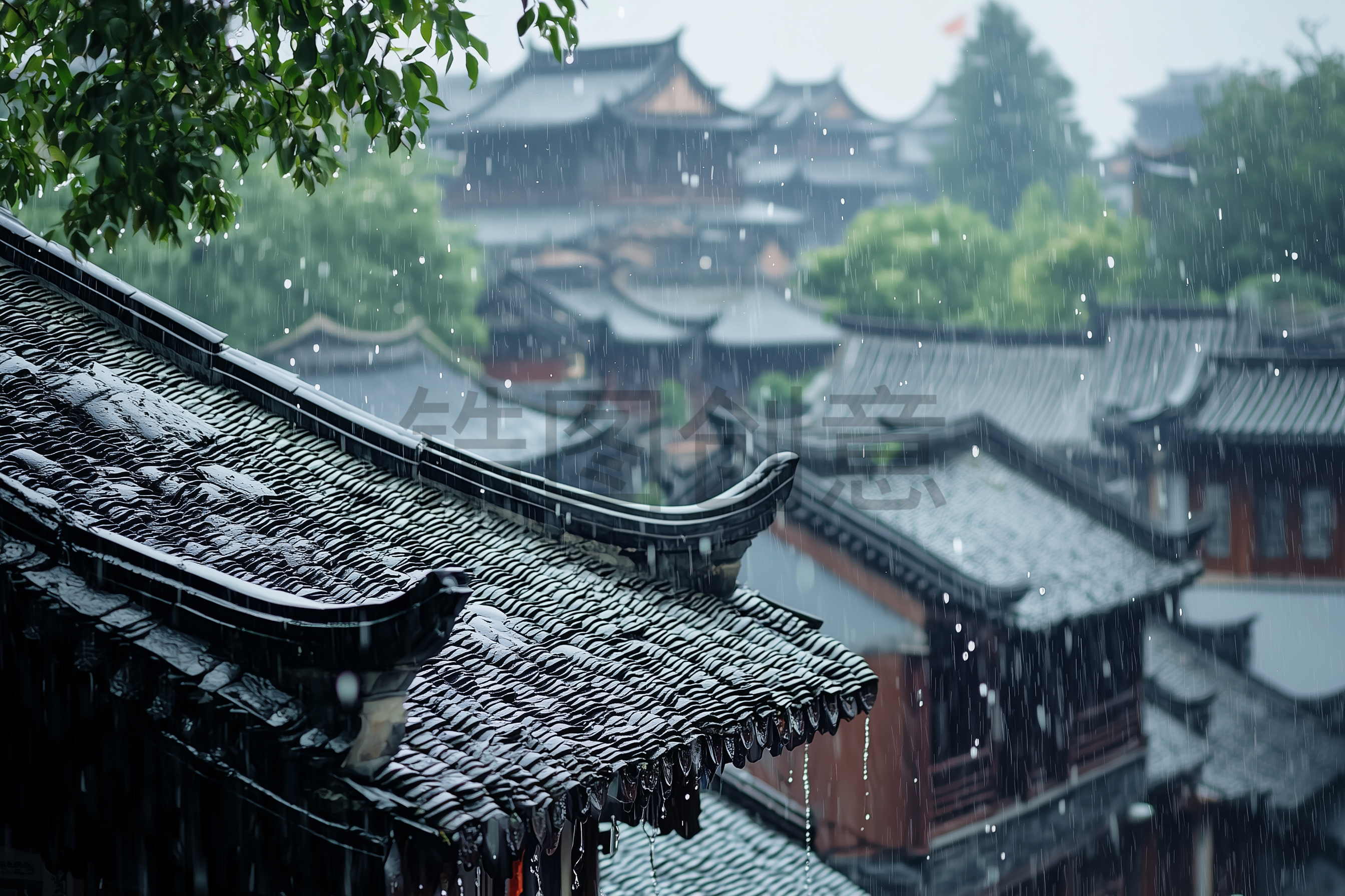 定设网-中国江南烟雨写实场景