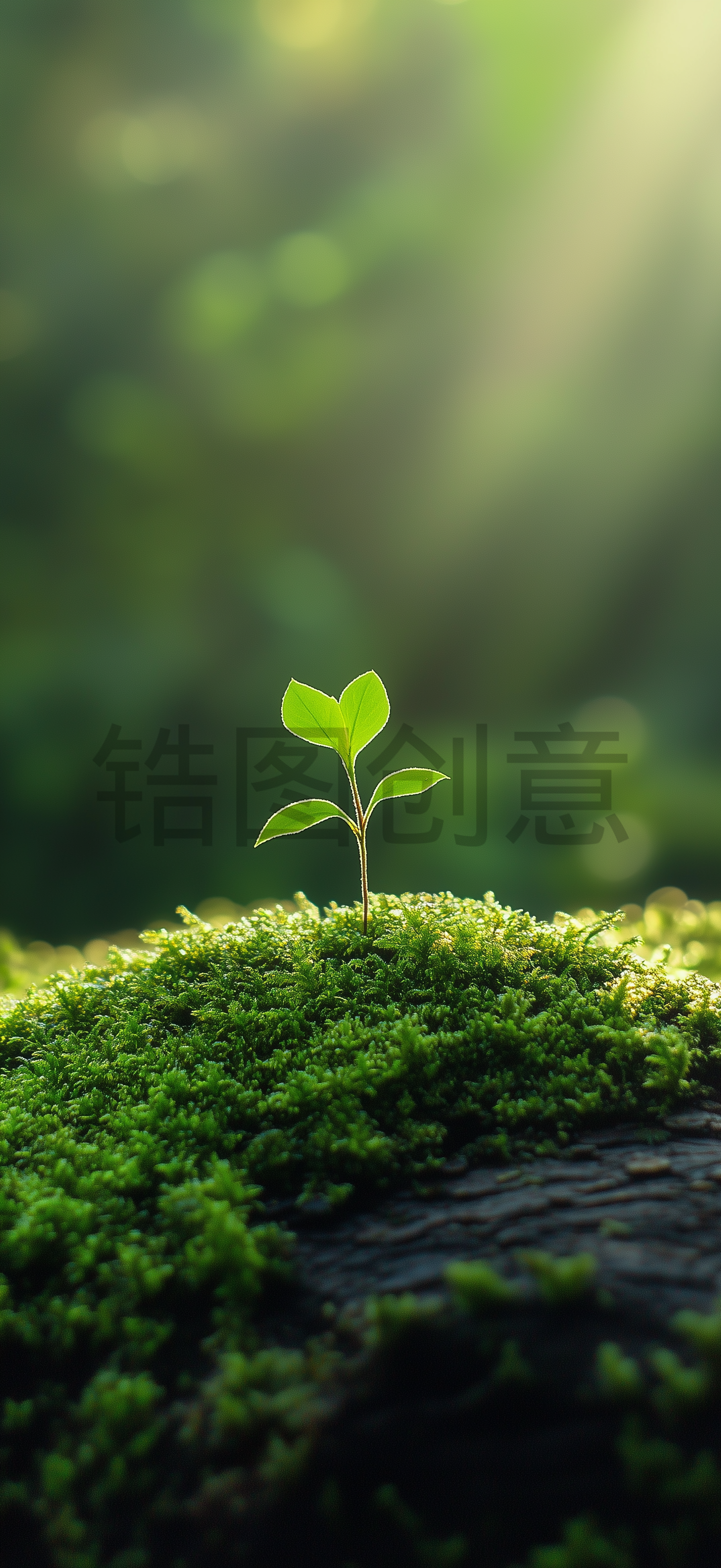 定设网-春天春季实景清新绿色植物发芽背景元素素材