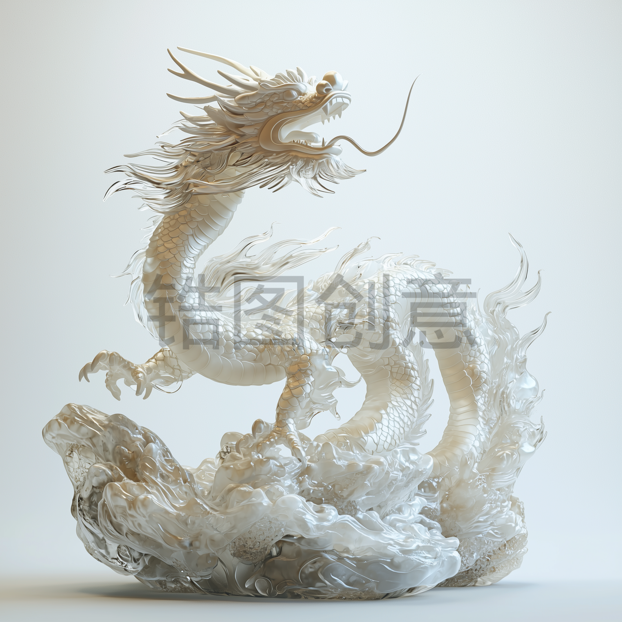 定设网-3d立体中国龙玉玺摆件龙元素