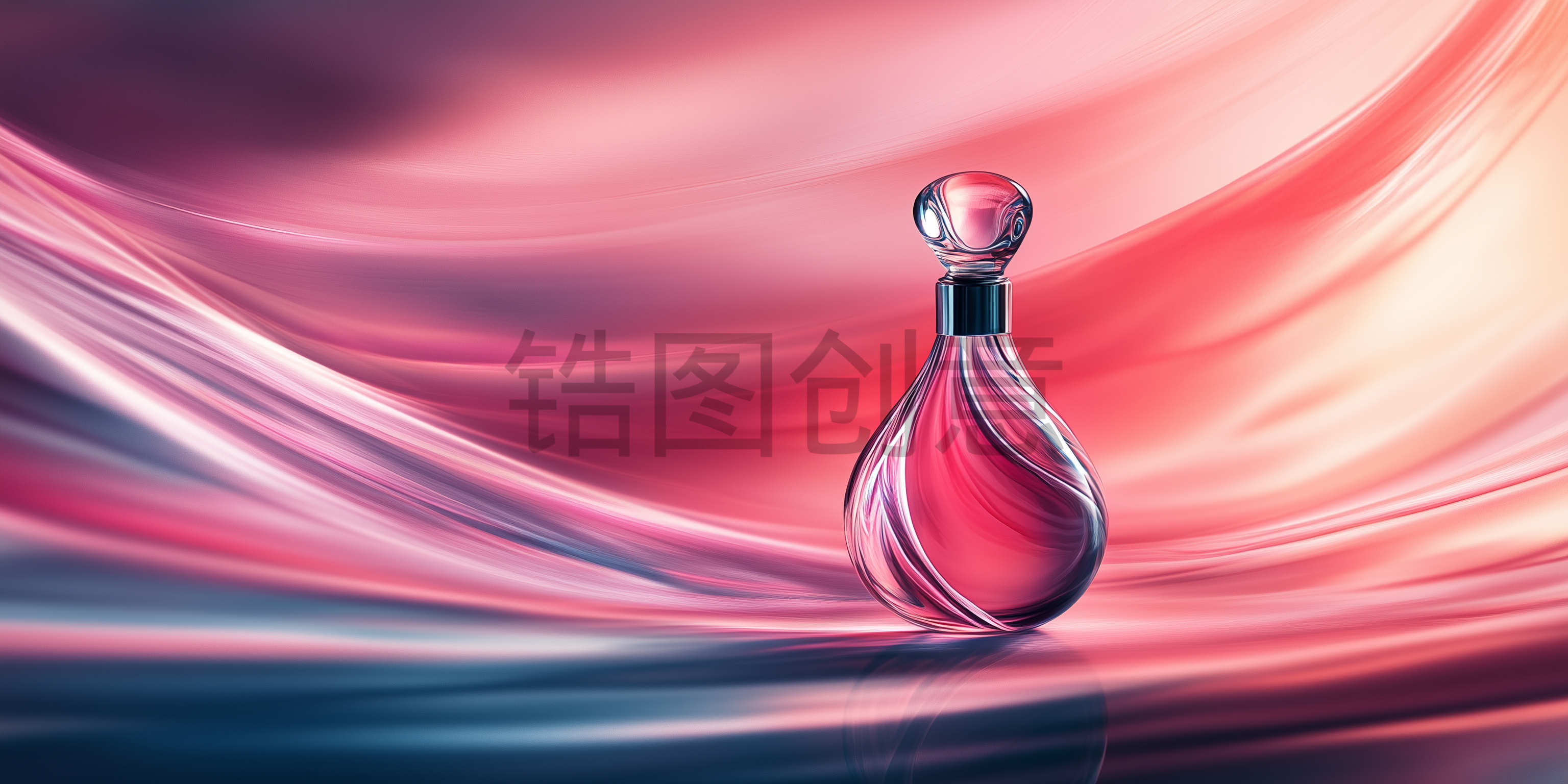 定设网-美妆化妆品香水产品写实拍摄渐变背景