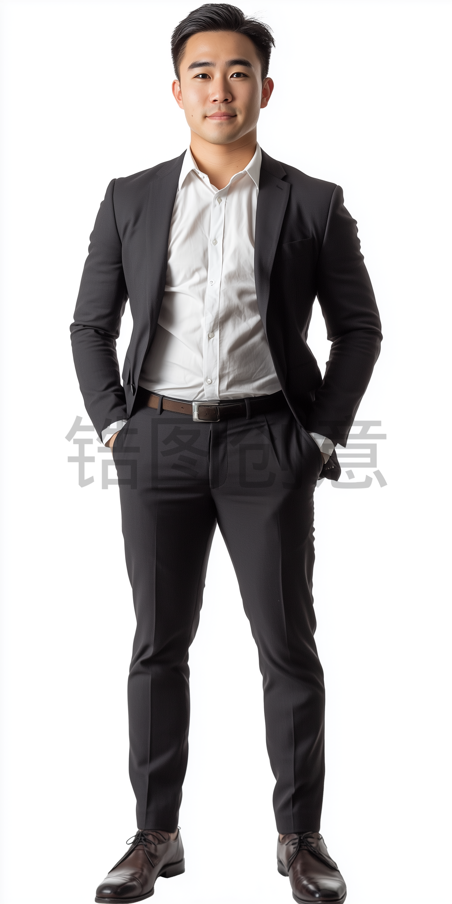 定设网-年轻男性男人西装服装全身照职业装照片