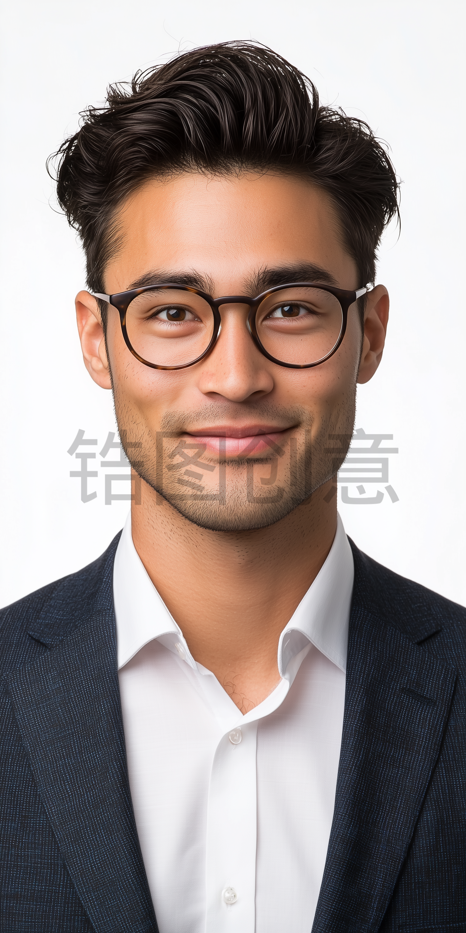 定设网-穿着西装职业装职业照的年轻男性外国人像照片