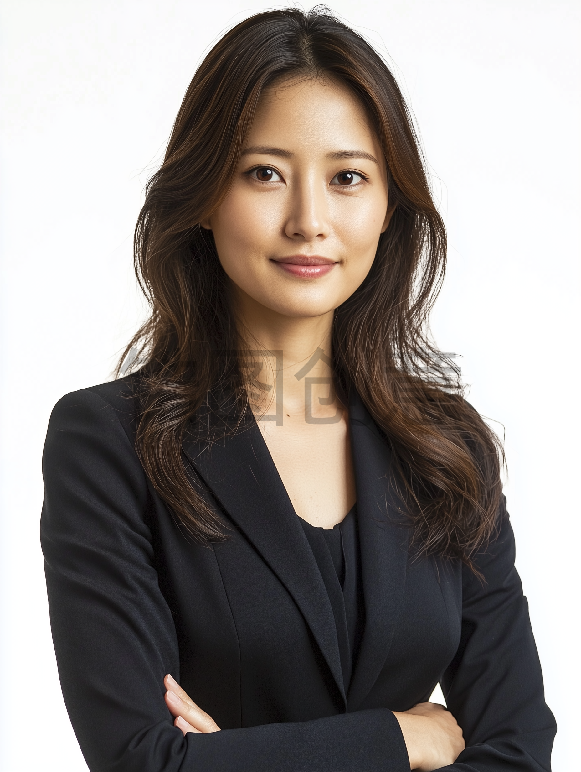 定设网-穿着职业服装知性女性职业照的写实照片