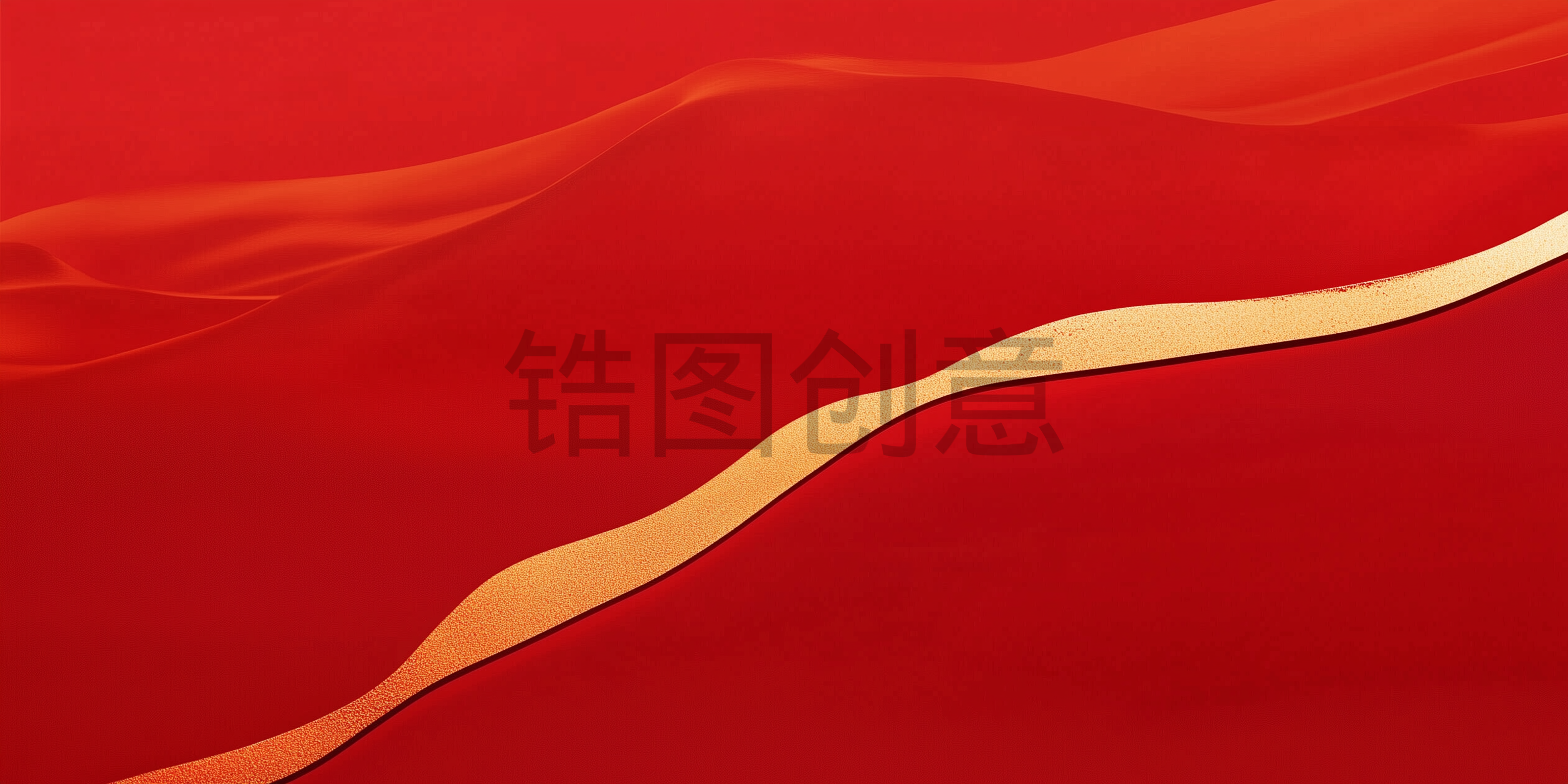 定设网-红色简约风带金色线条质感肌理中国风背景