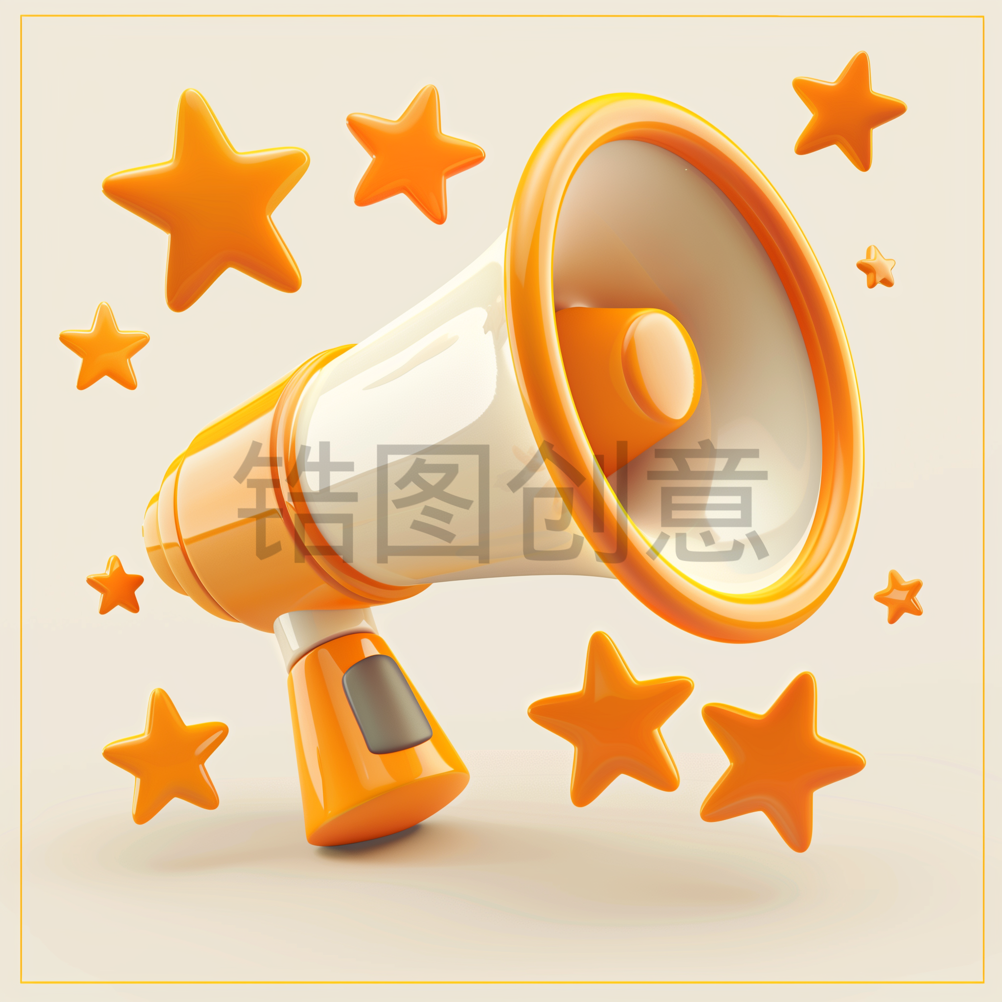 定设网-3D立体扩音器喇叭元素