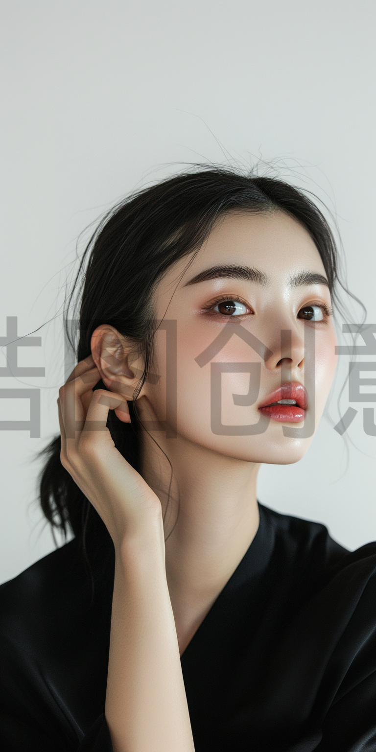 定设网-亚洲化妆美妆彩妆美容护肤模特明星肤感质感人物素材