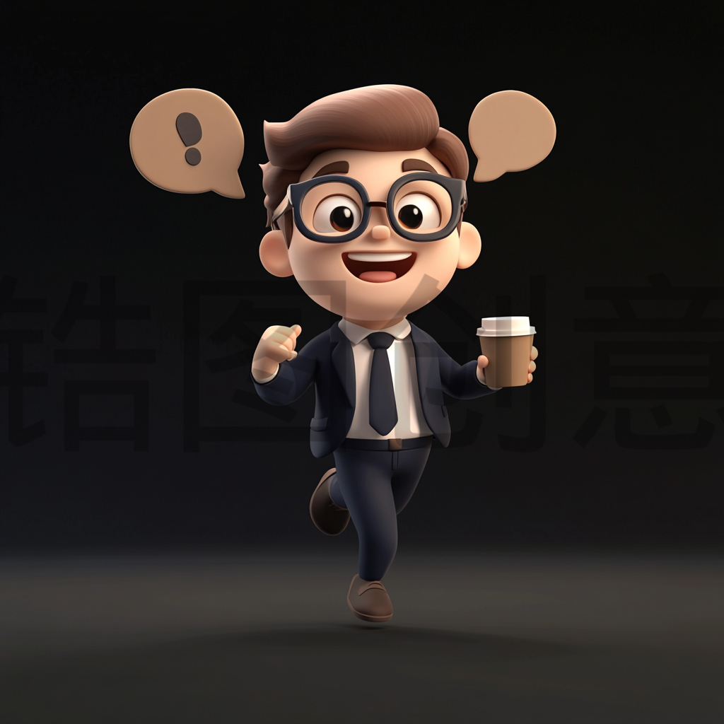 定设网-3d立体白领职场卡通人物元素