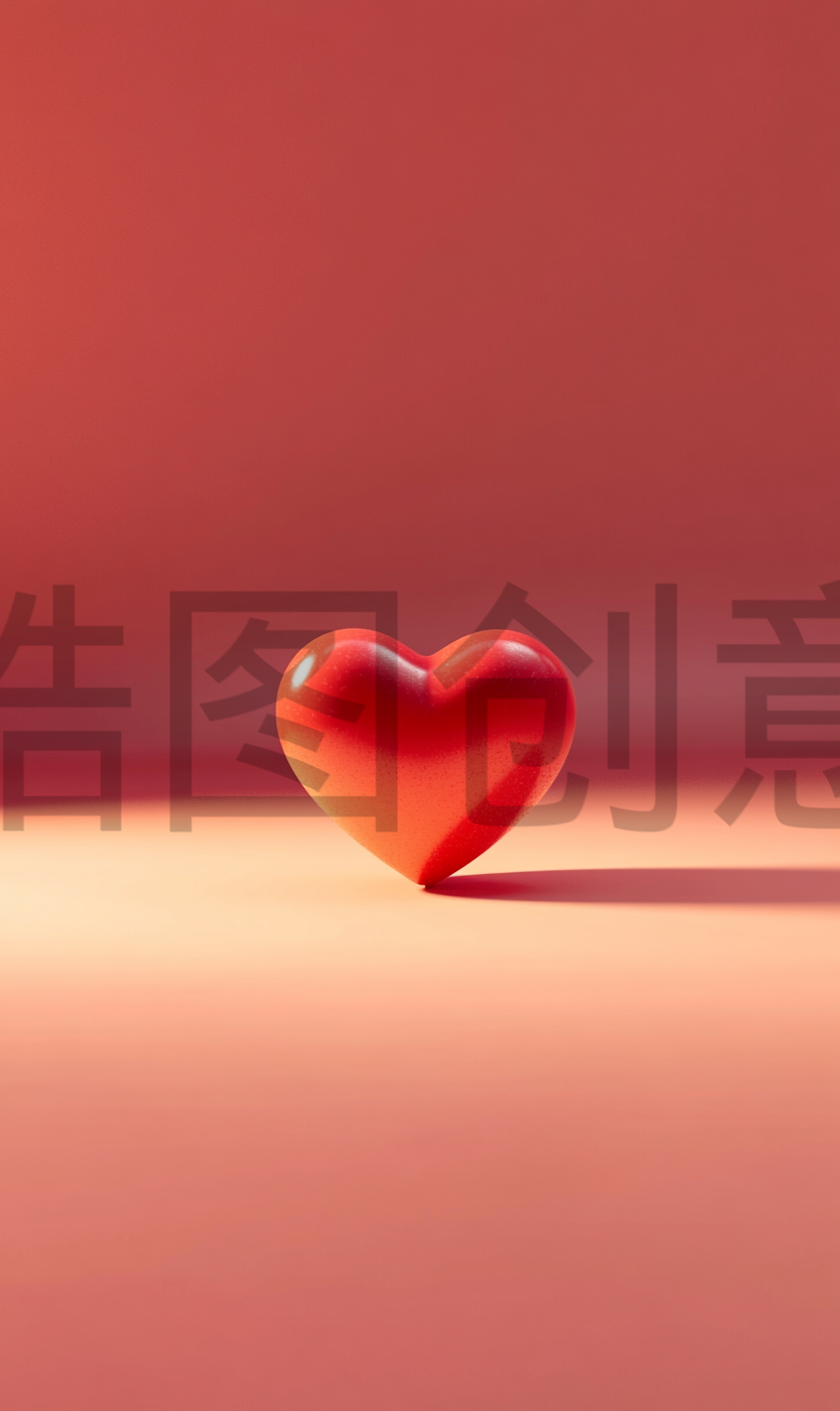 定设网-情人节促销活动3d立体浪漫爱心简约背景