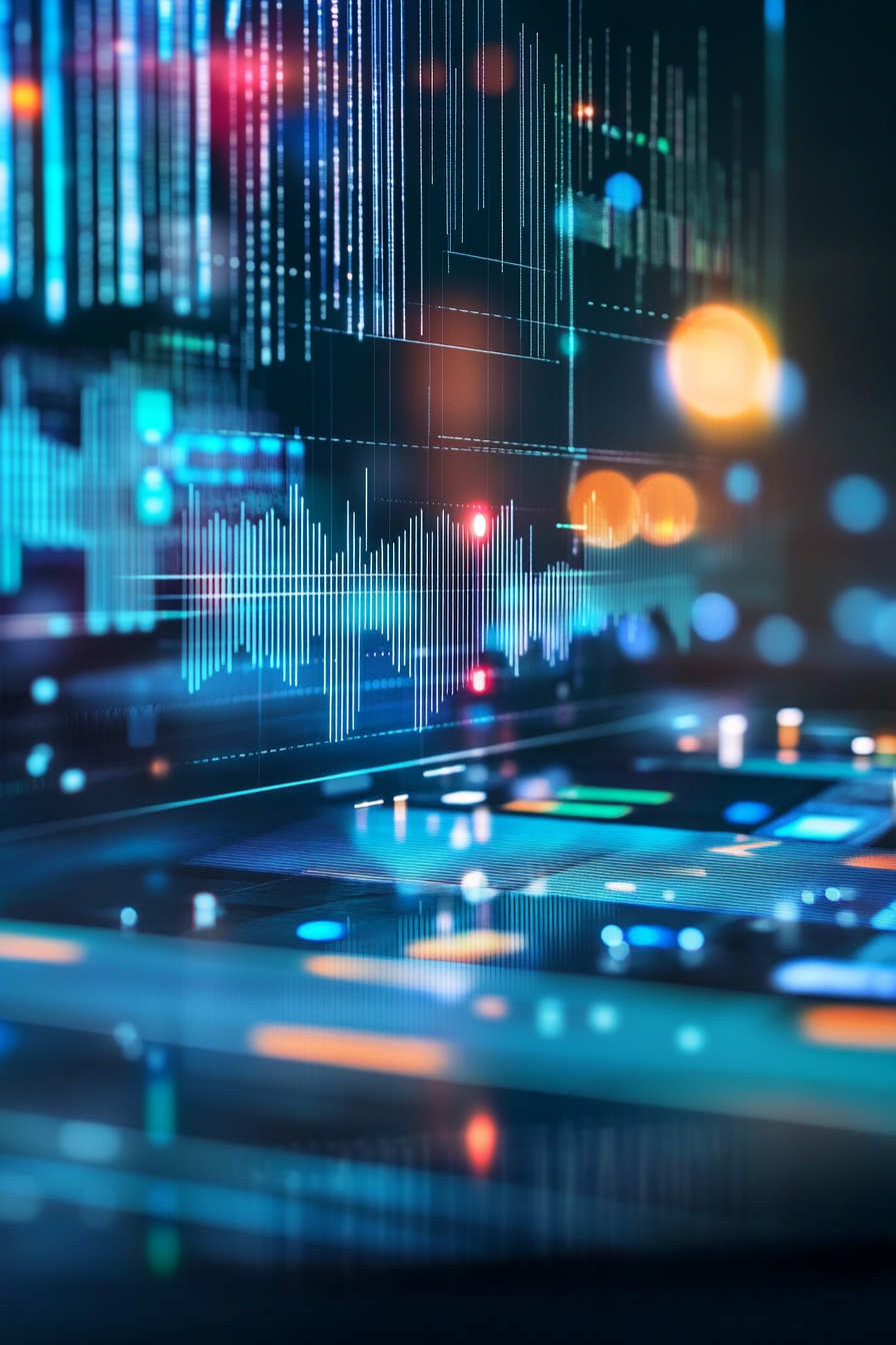 定设网-科技风系列科技感数据曲线光线通用背景素材