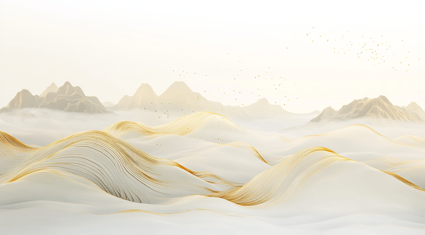 定设网-3D中式山水背景素材