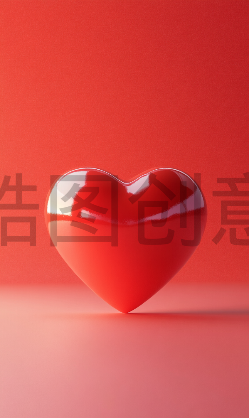 定设网-红色促销活动3d立体爱心简约背景