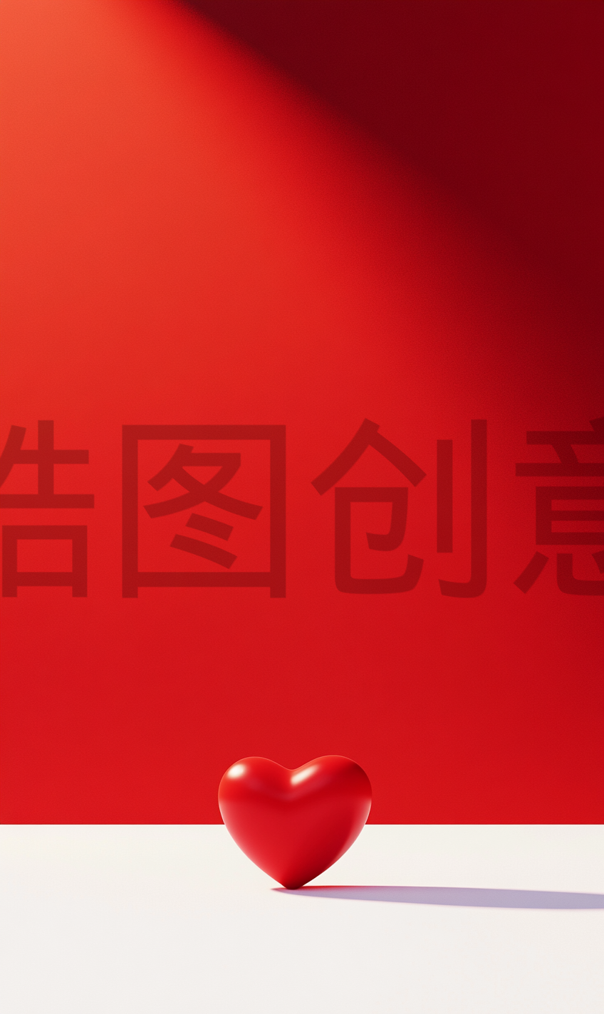 定设网-红色促销活动3d立体爱心礼物礼盒简约背景