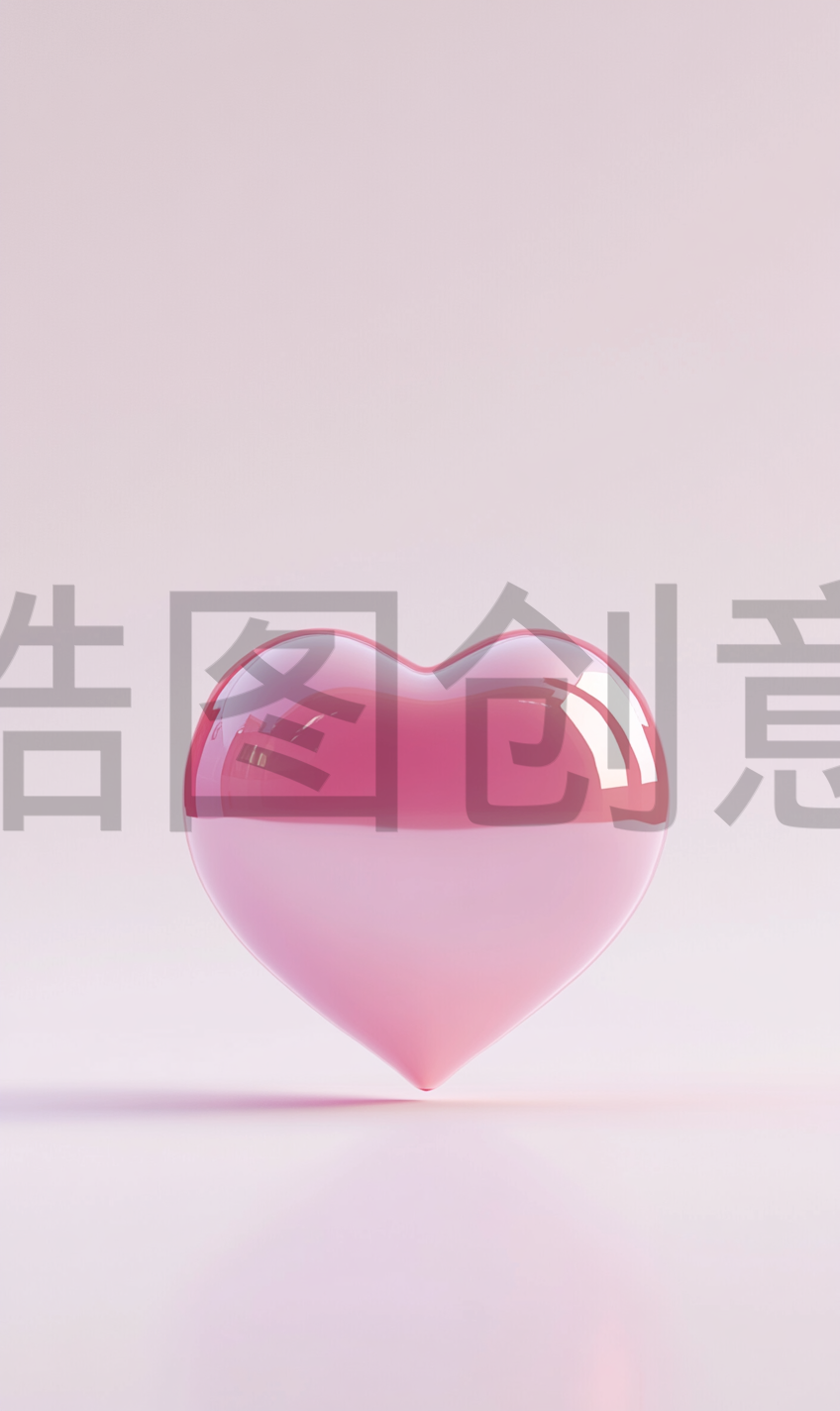 定设网-情人节促销活动3d立体浪漫爱心简约背景