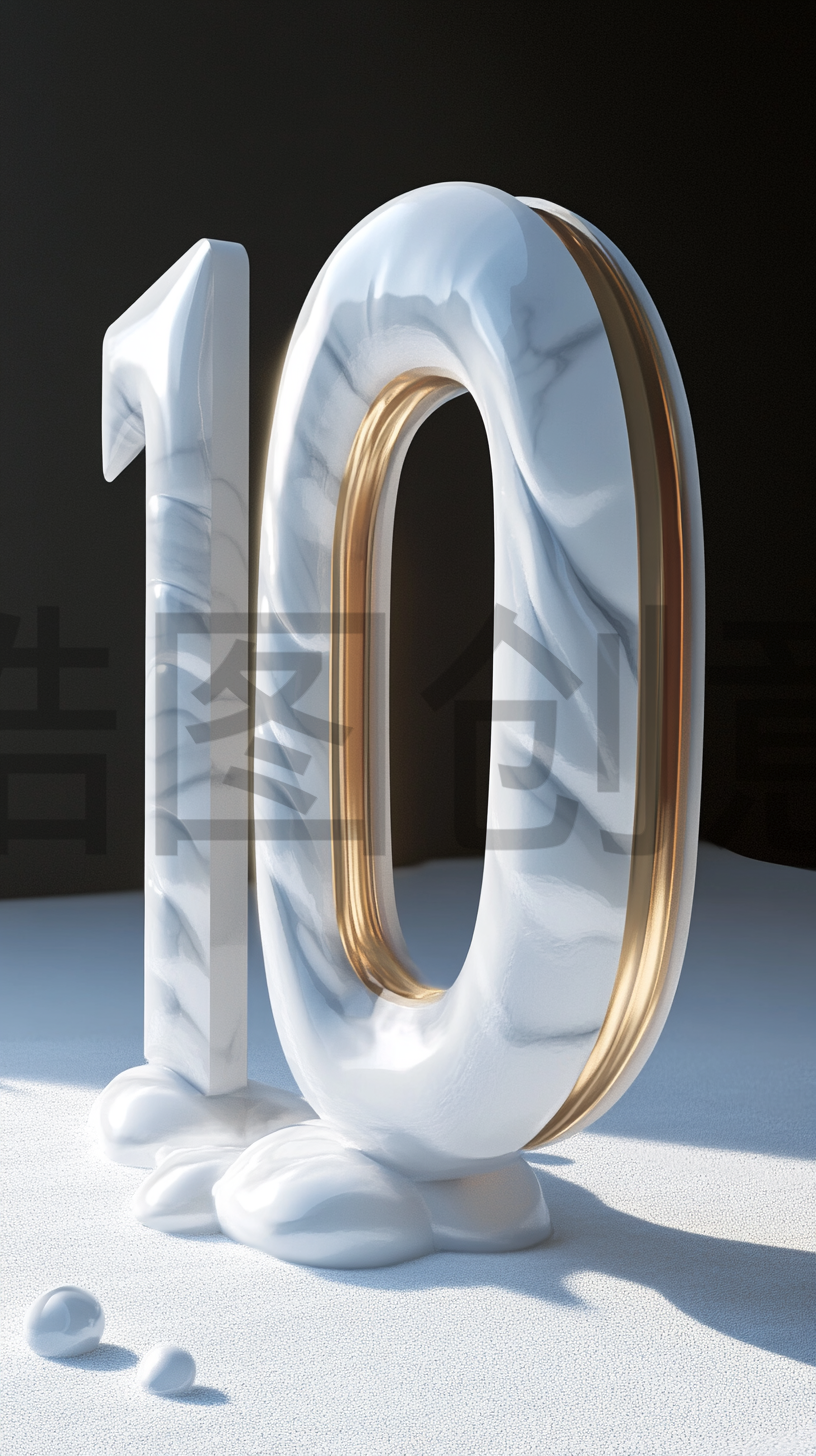 定设网-3d立体数字10背景