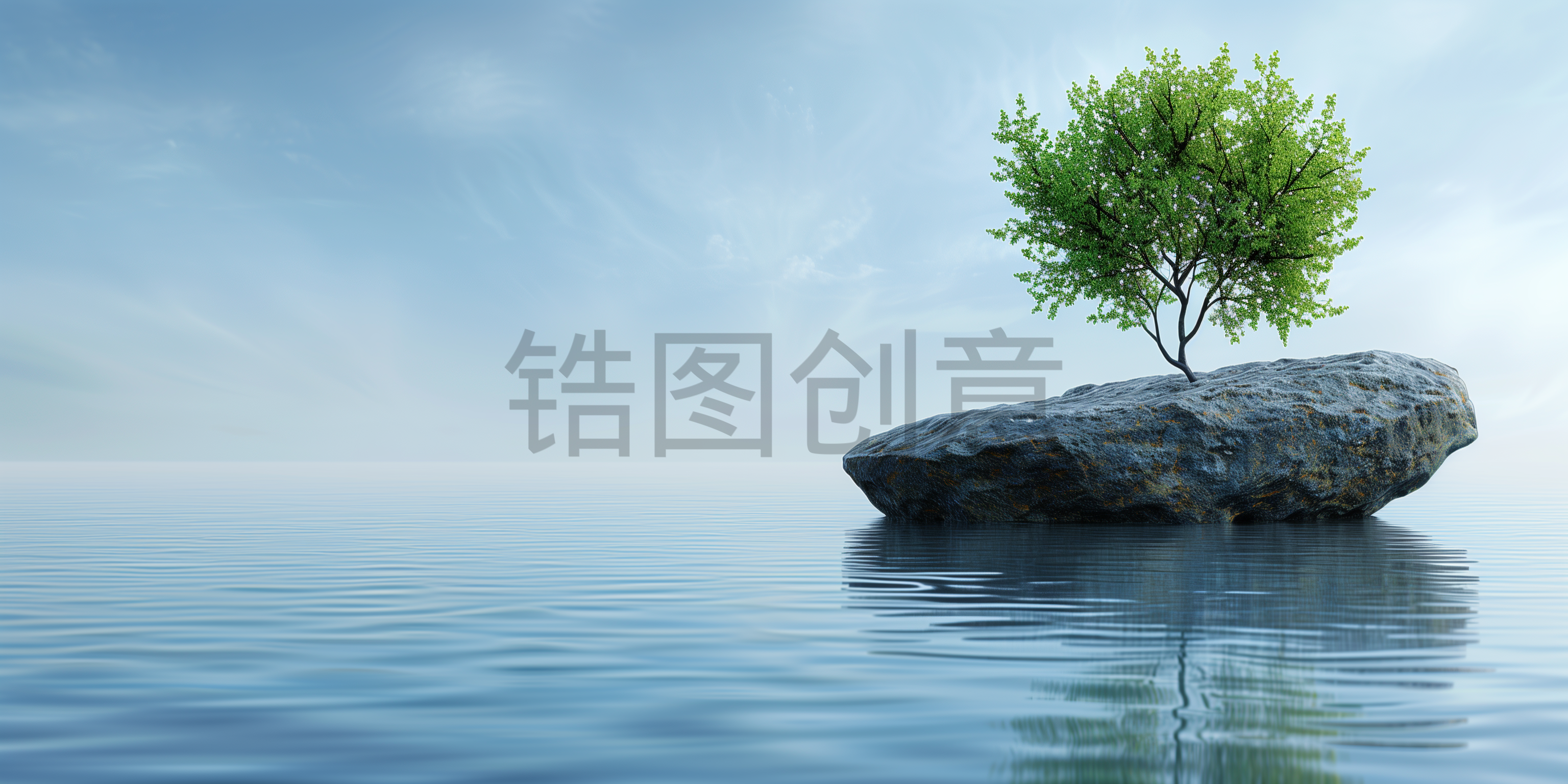 定设网-水中意境空间创意背景