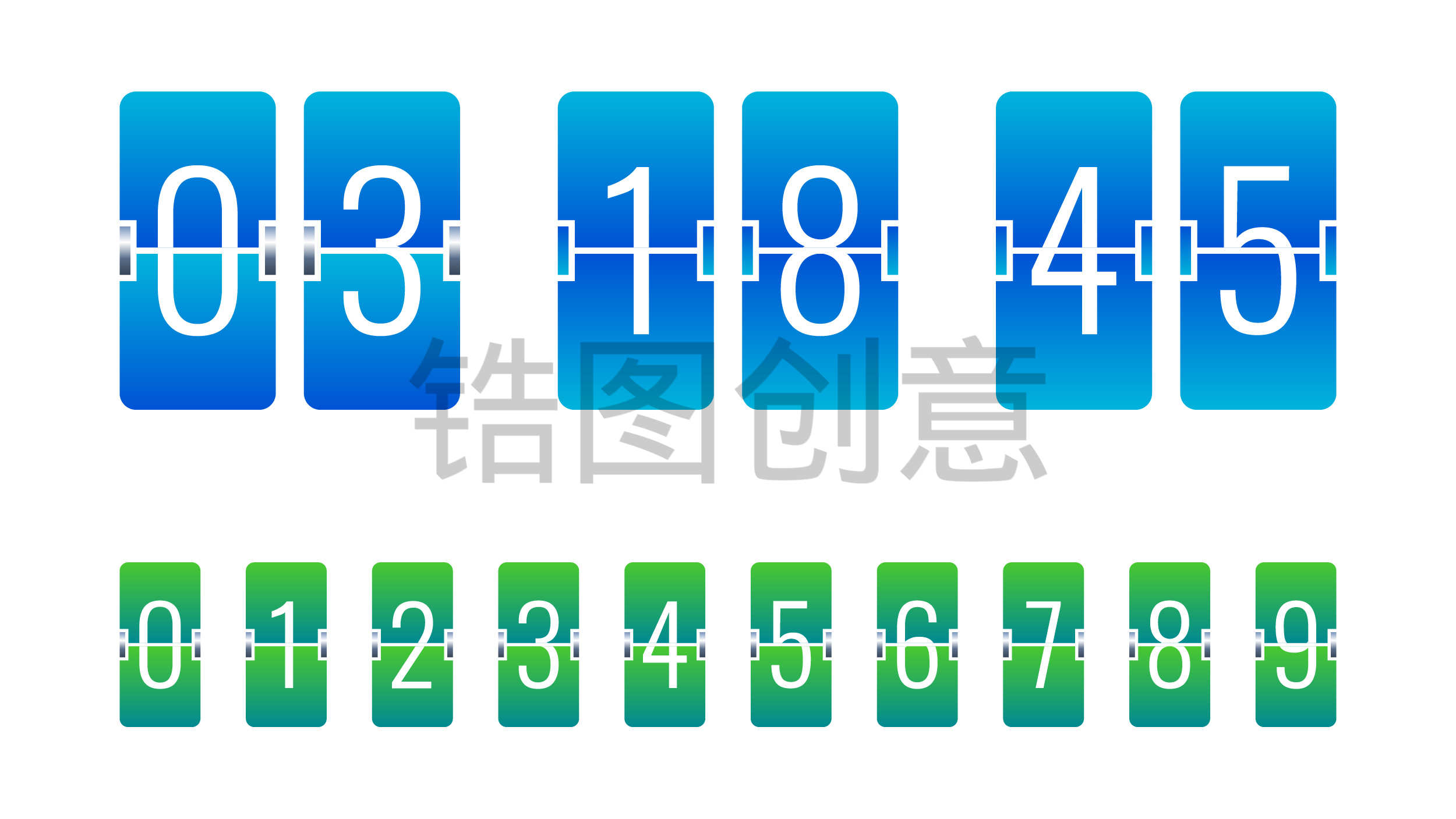 时间翻页矢量元素