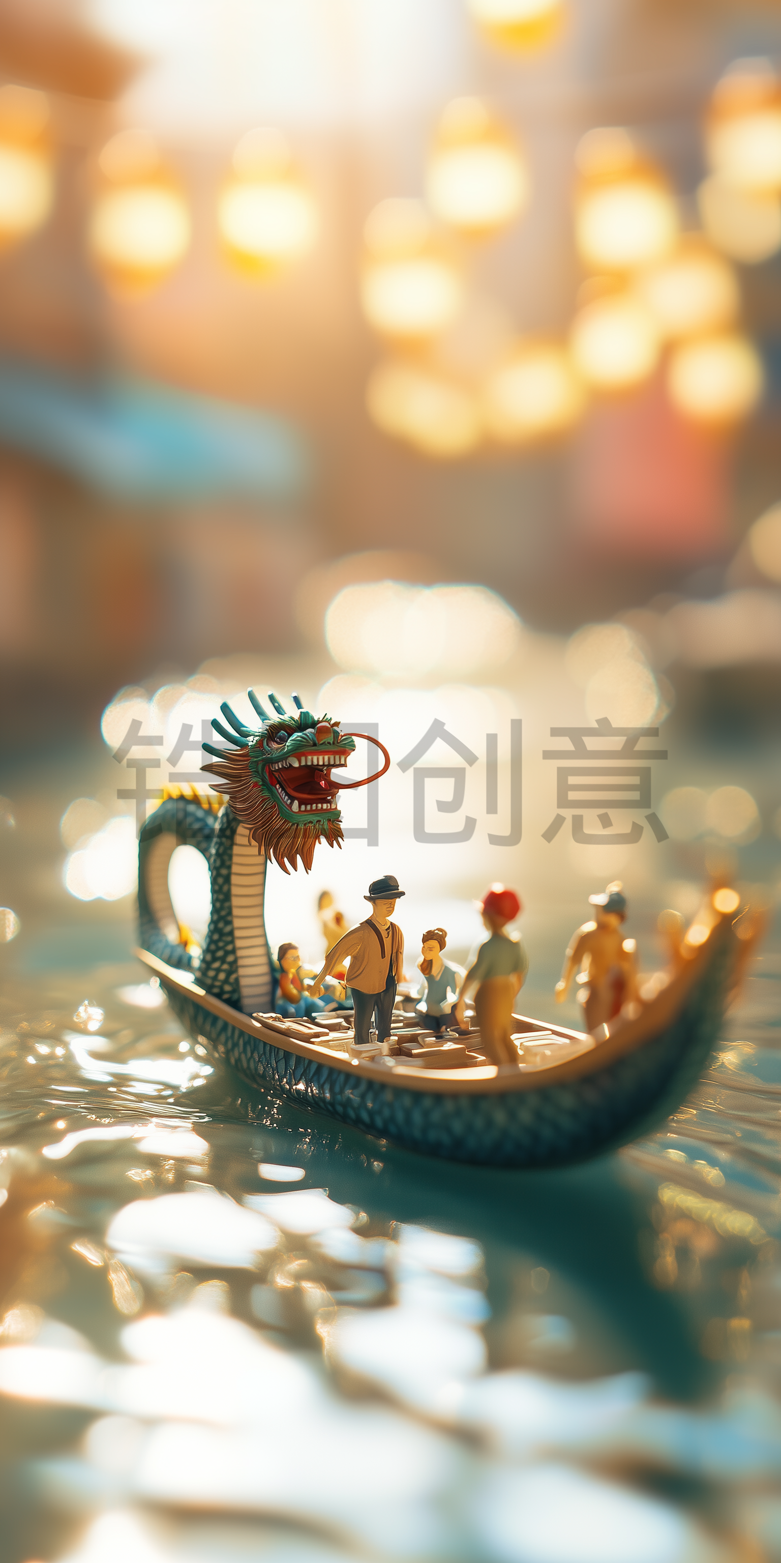 定设网-3d微观缩影写实龙船龙舟场景