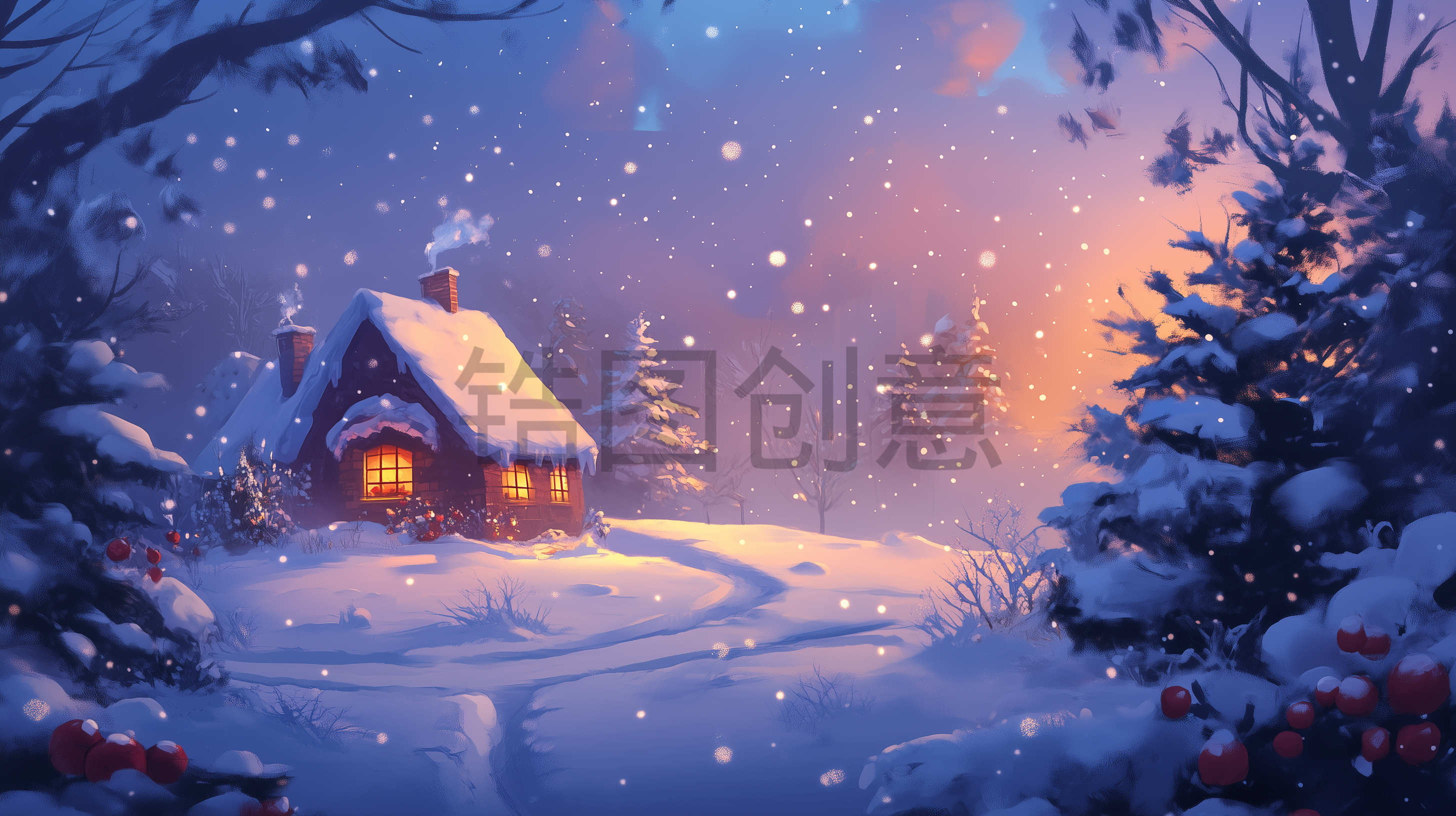 定设网-圣诞节氛围画面背景