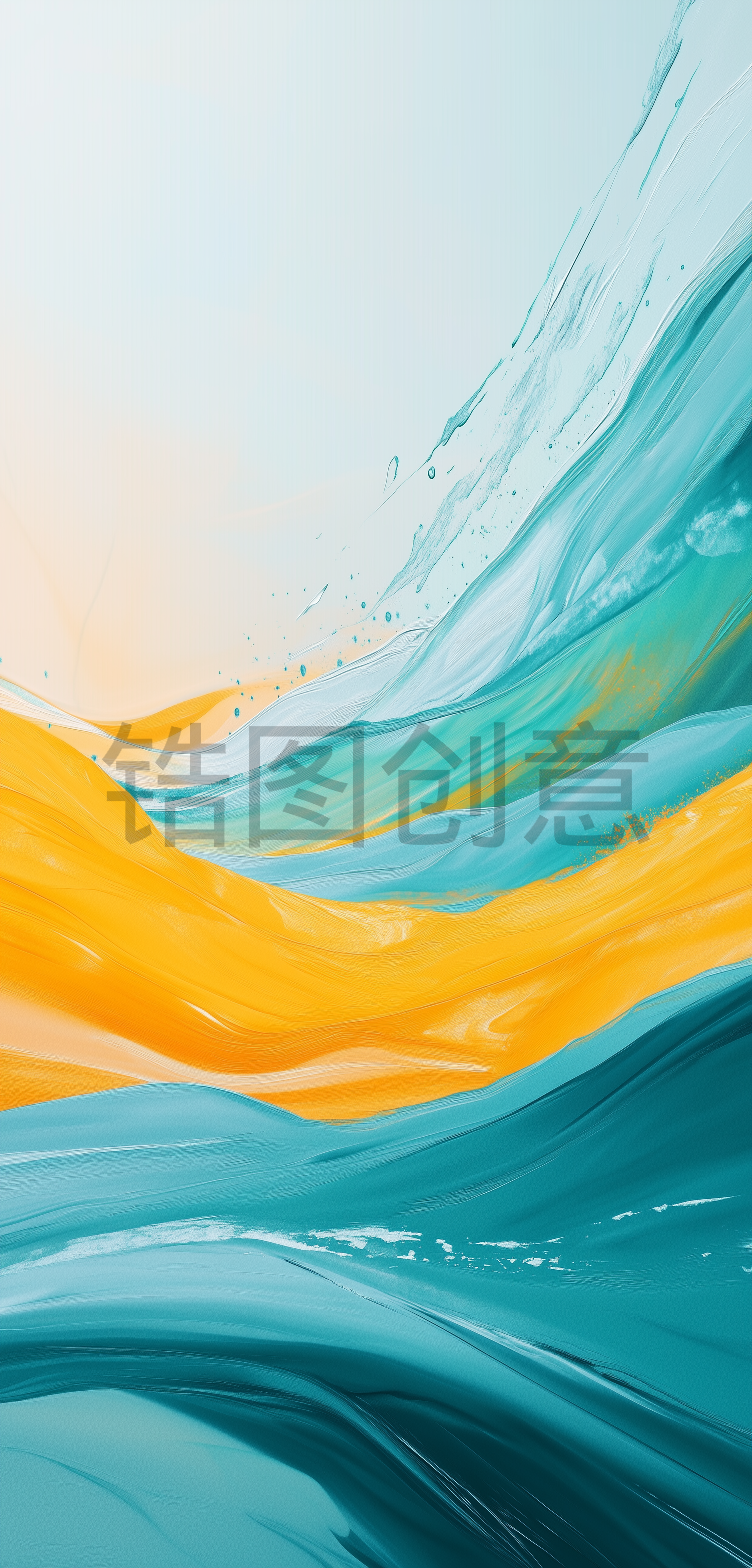 定设网-渐变抽象油画肌理纹理质感背景