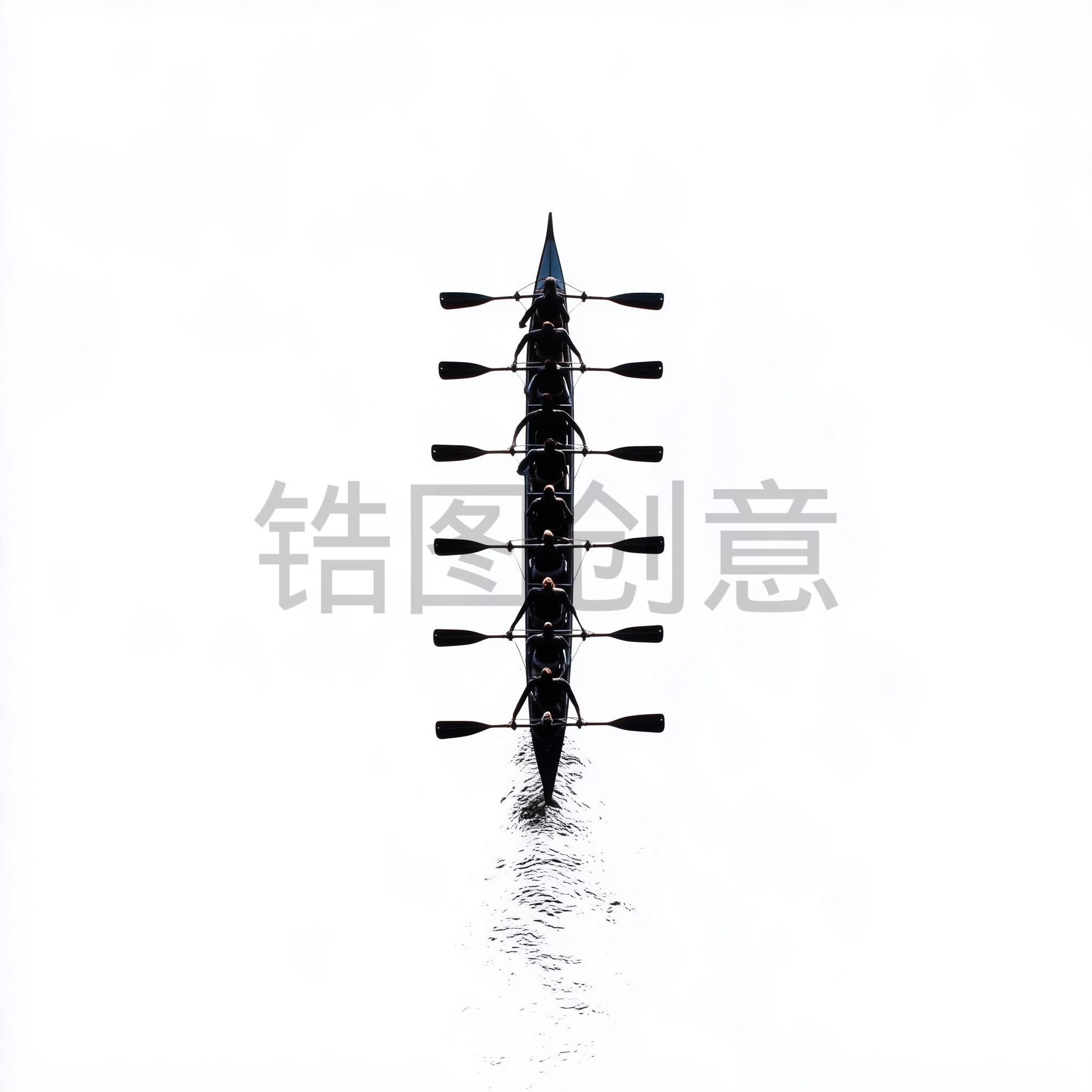 定设网-端午节赛龙舟龙船比赛人物剪影