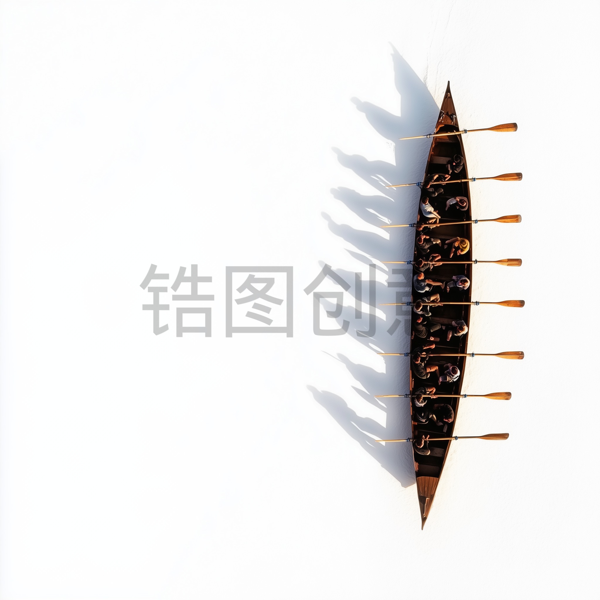 定设网-端午节赛龙舟龙船比赛人物剪影