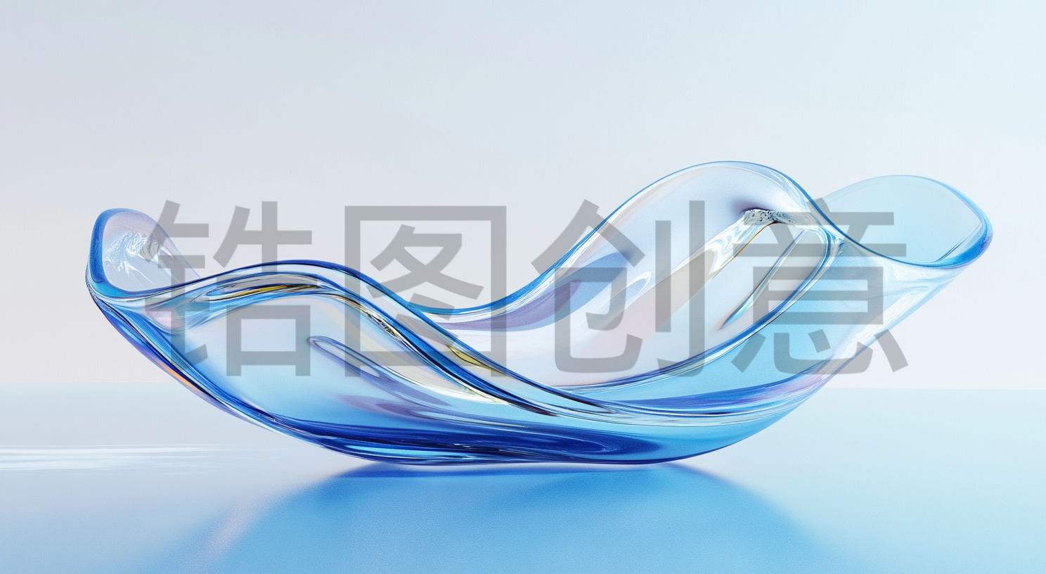 定设网-蓝色3d渐变元素抽象背景