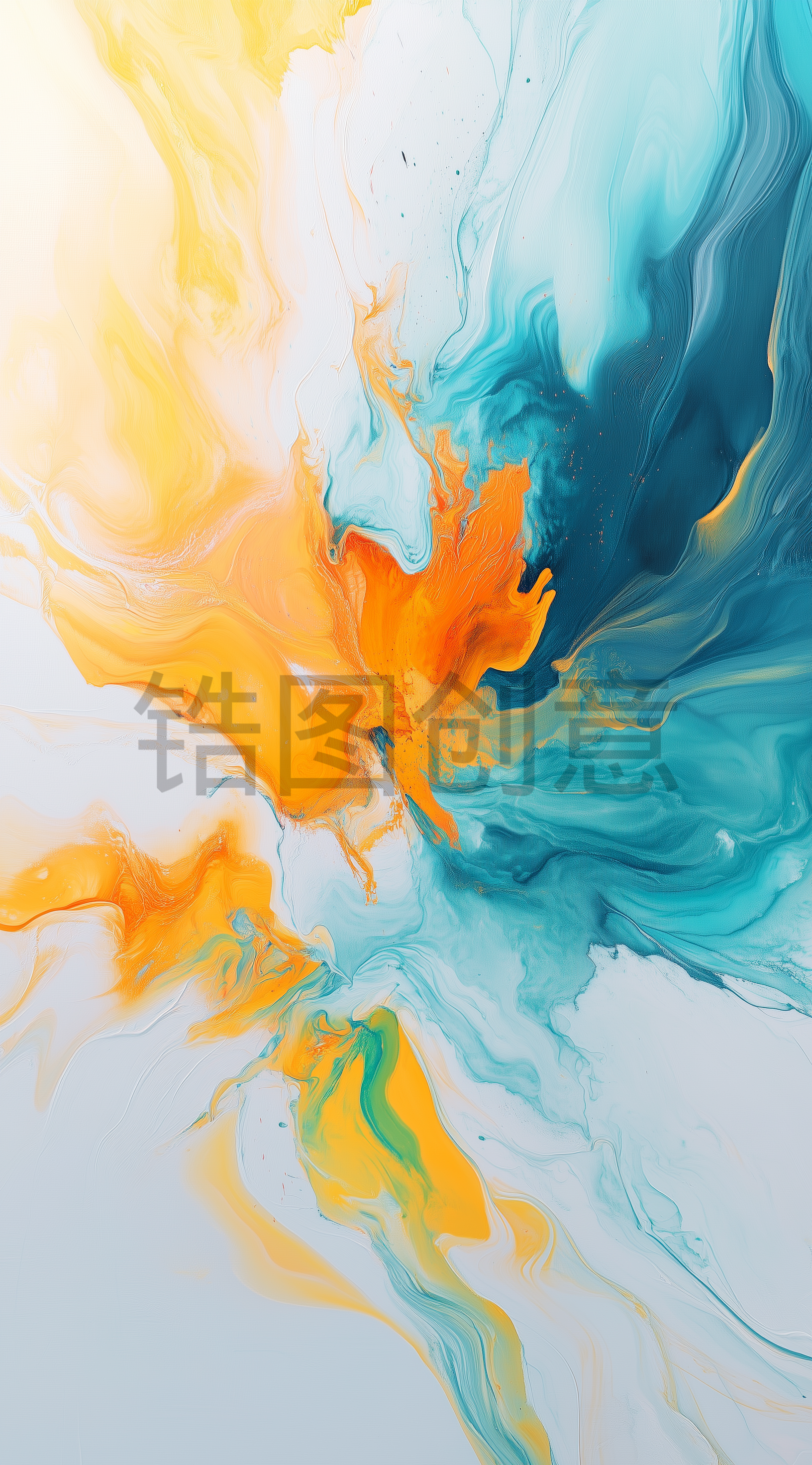 定设网-渐变抽象水彩油画丙烯肌理纹理质感背景