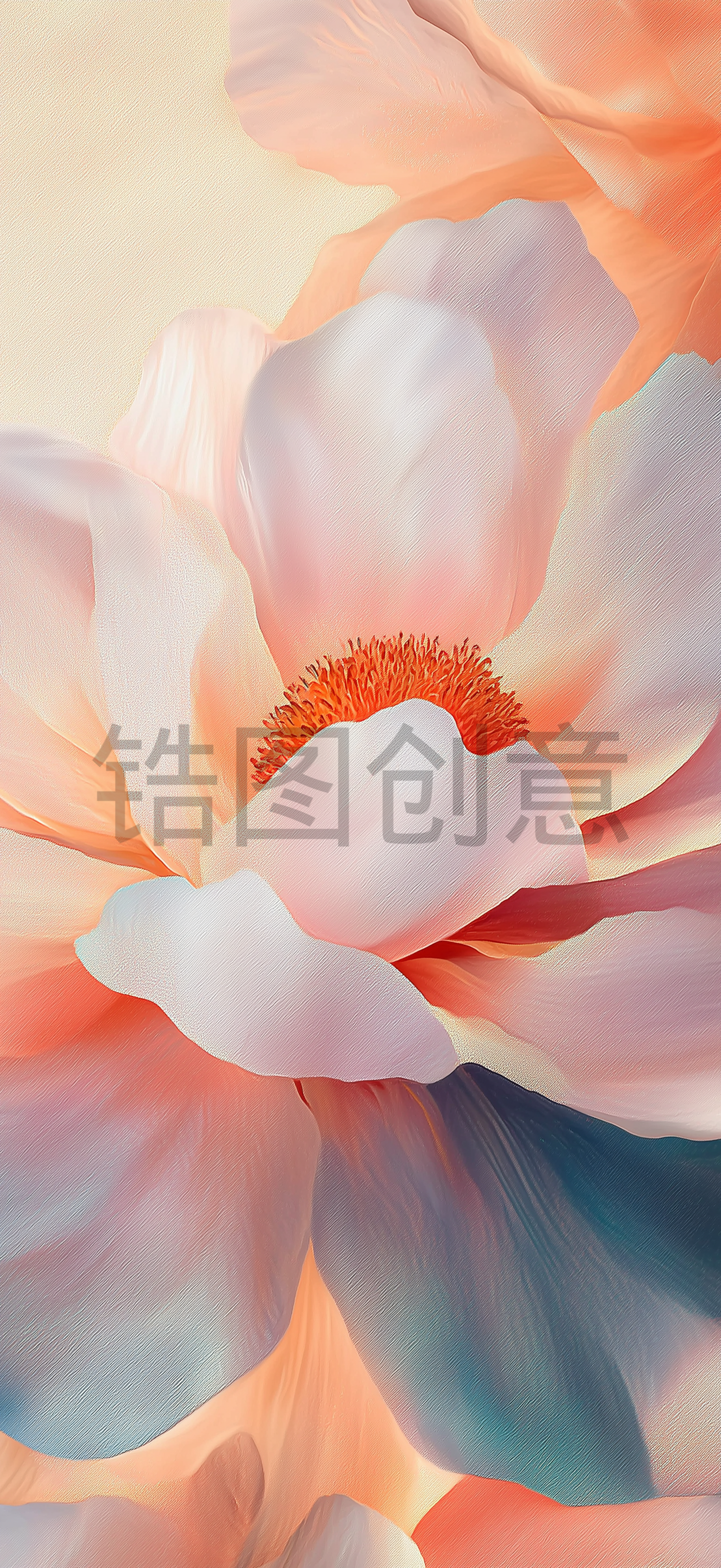 定设网-抽象花艺术哑光质感花卉纹理质感背景