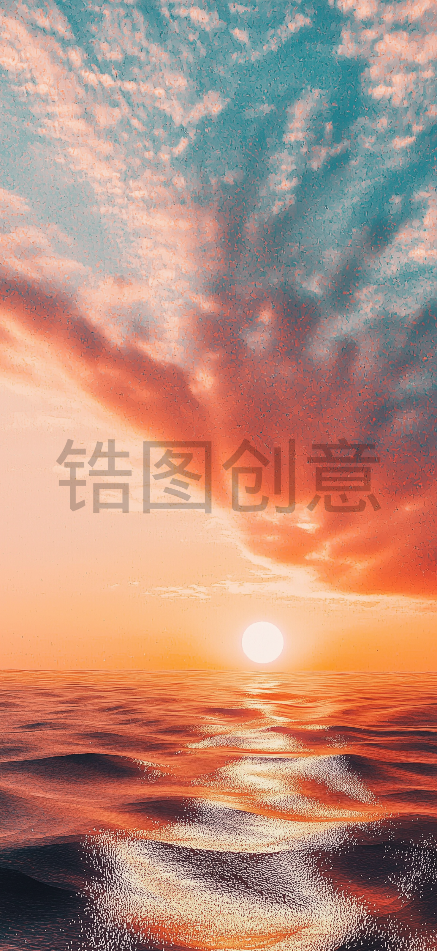 定设网-海上日落日出自然风光