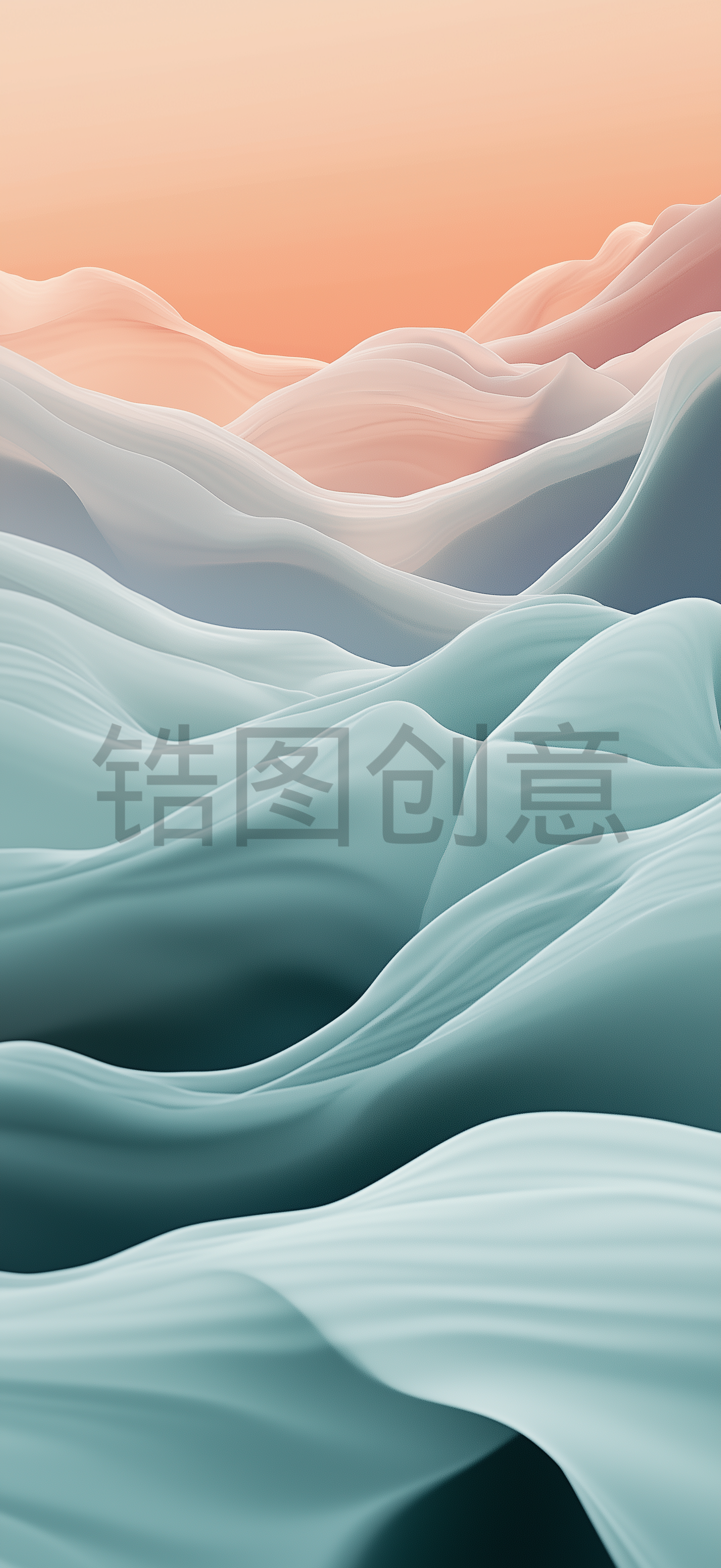定设网-渐变波浪状抽象纹理质感背景
