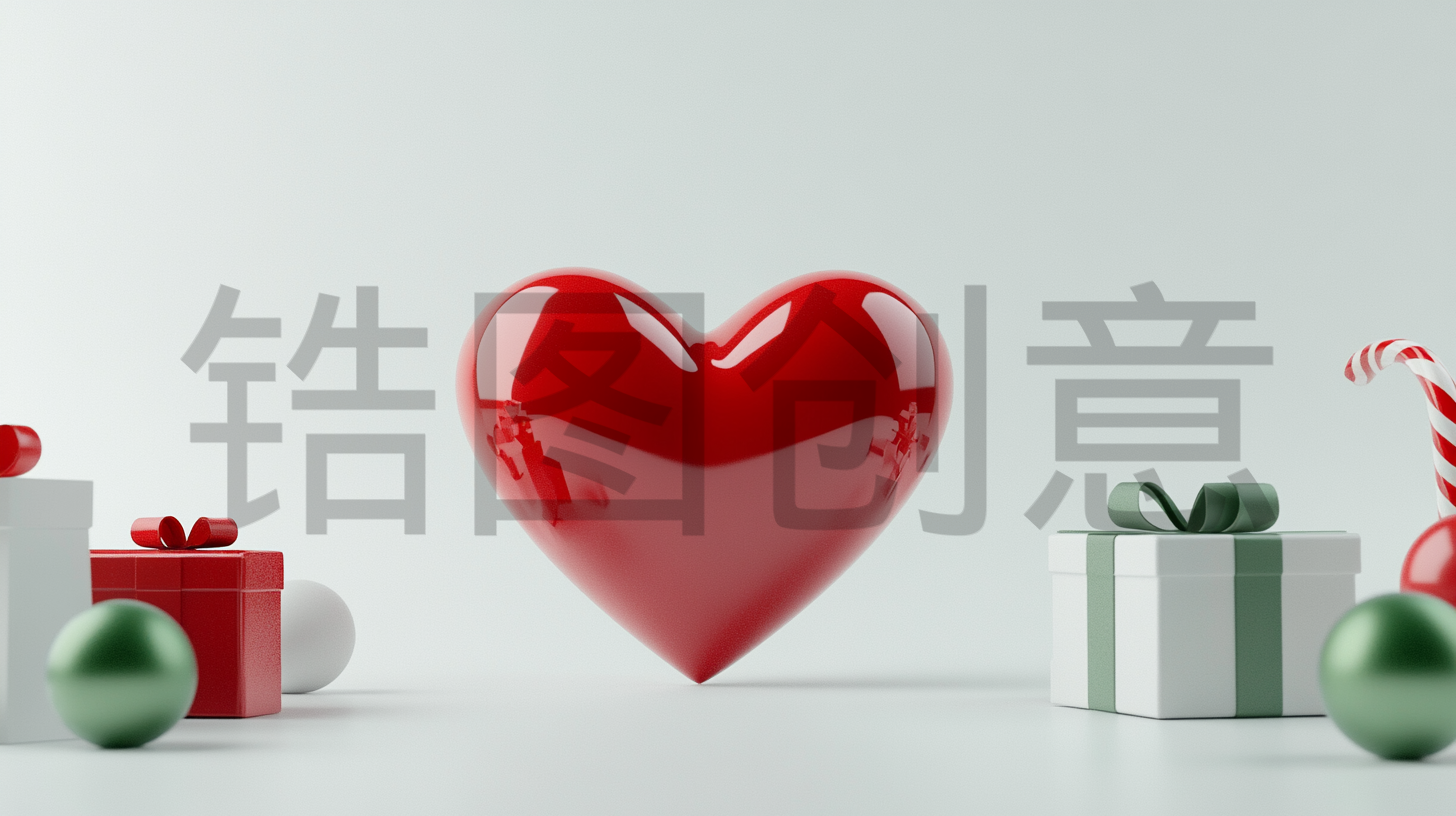 定设网-感恩节促销活动3d立体浪漫爱心简约背景