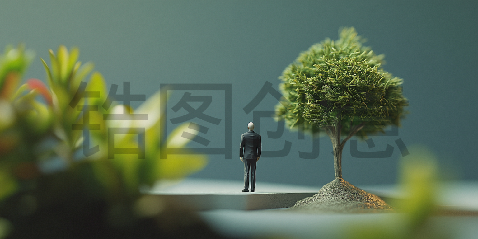定设网-微观微缩绿植世界创意背景