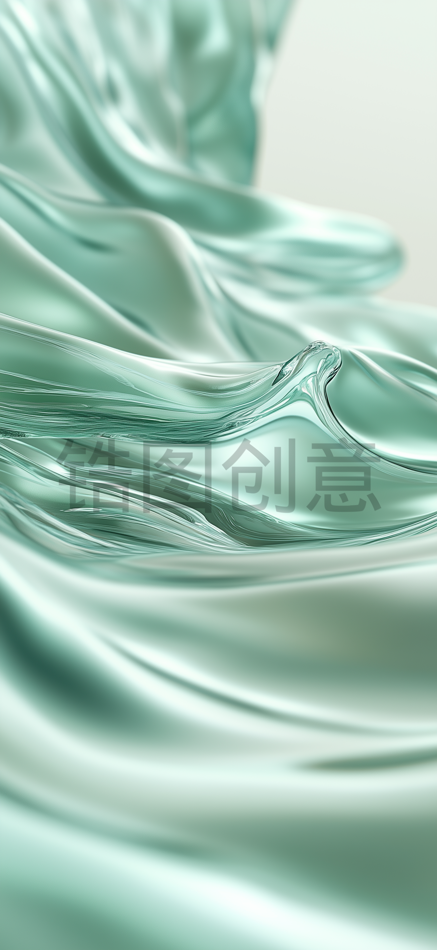 定设网-绿色水波浪状抽象质感肌理背景
