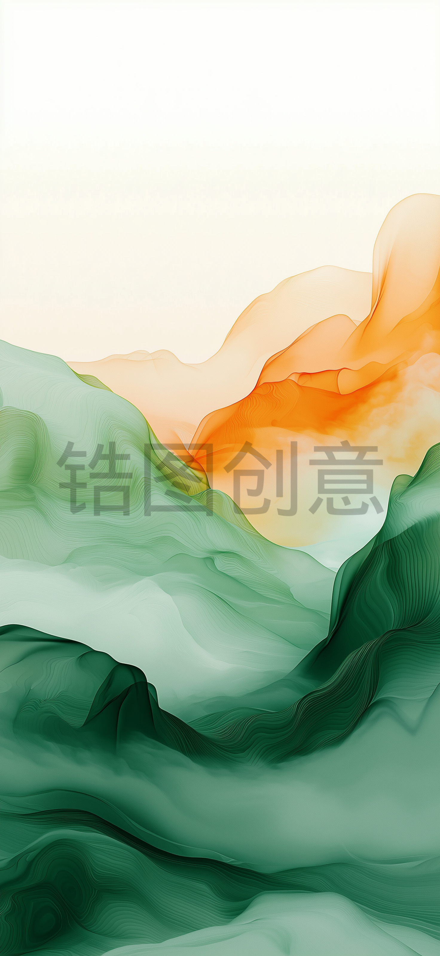 定设网-抽象丝带波浪状意境质感肌理渐变背景素材