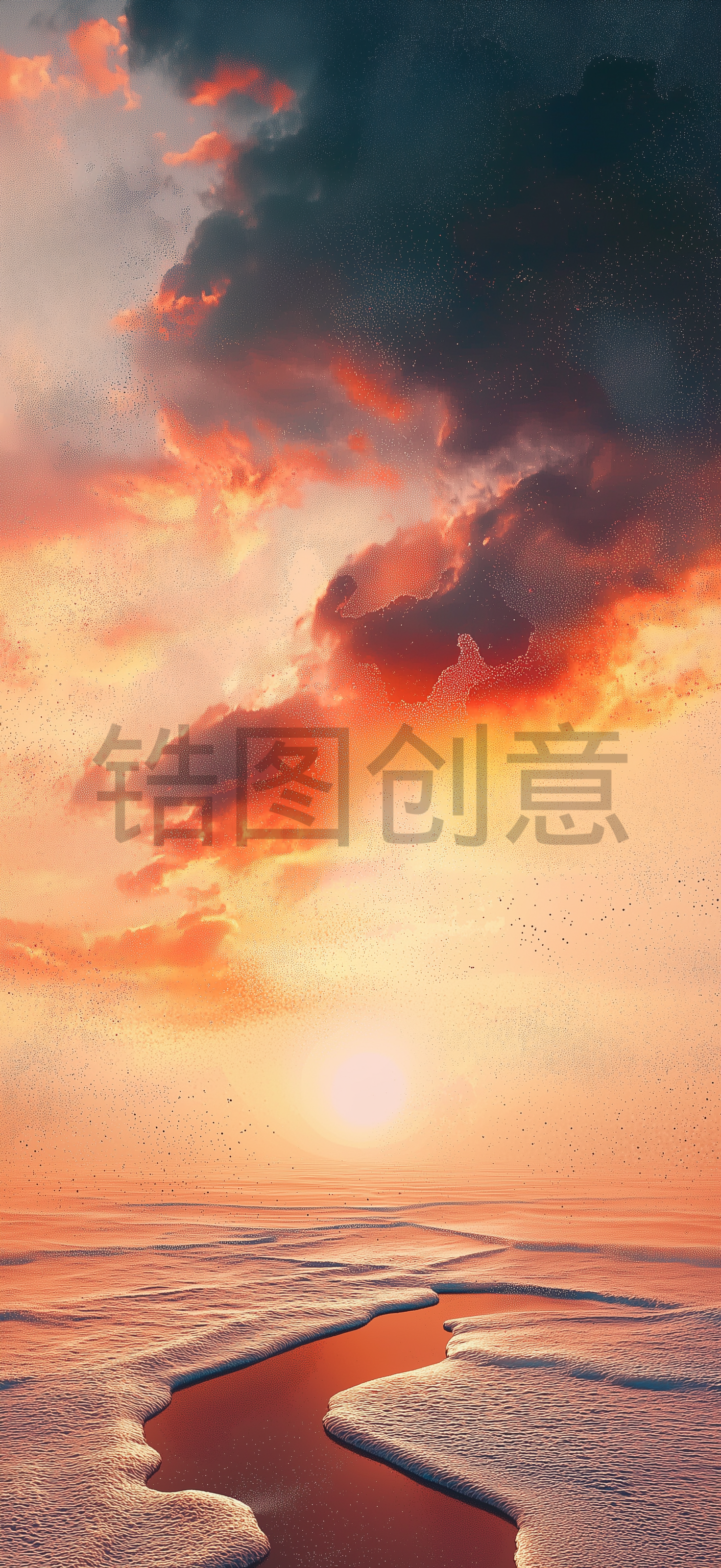 定设网-海上日落日出自然风光