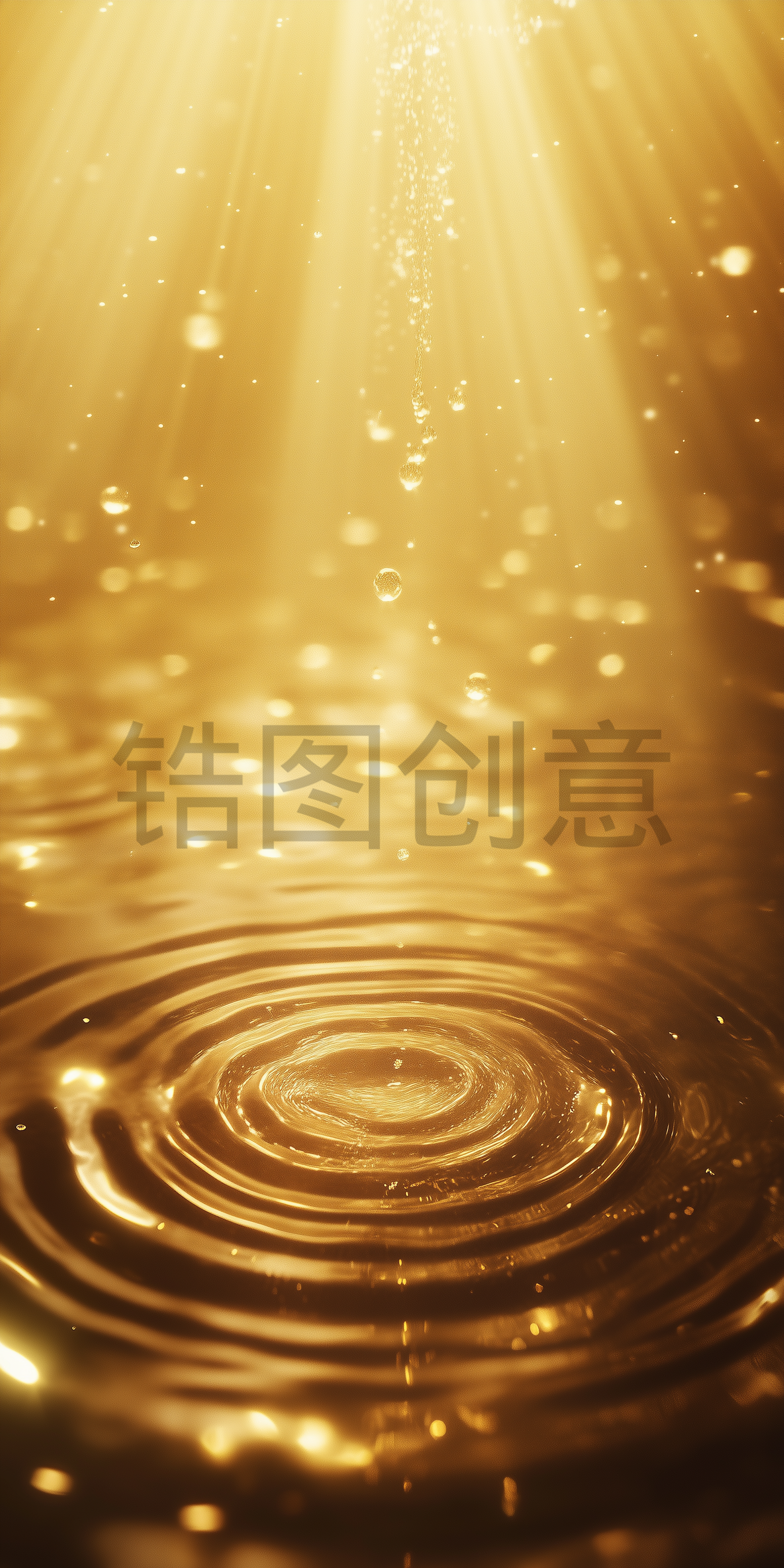 定设网-金色水纹材质质感肌理美妆材质背景
