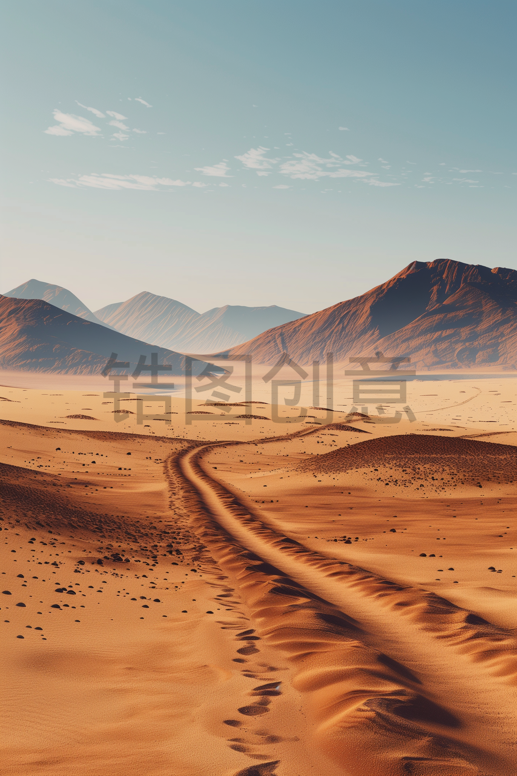 定设网-自然风光蓝天白云沙漠背景