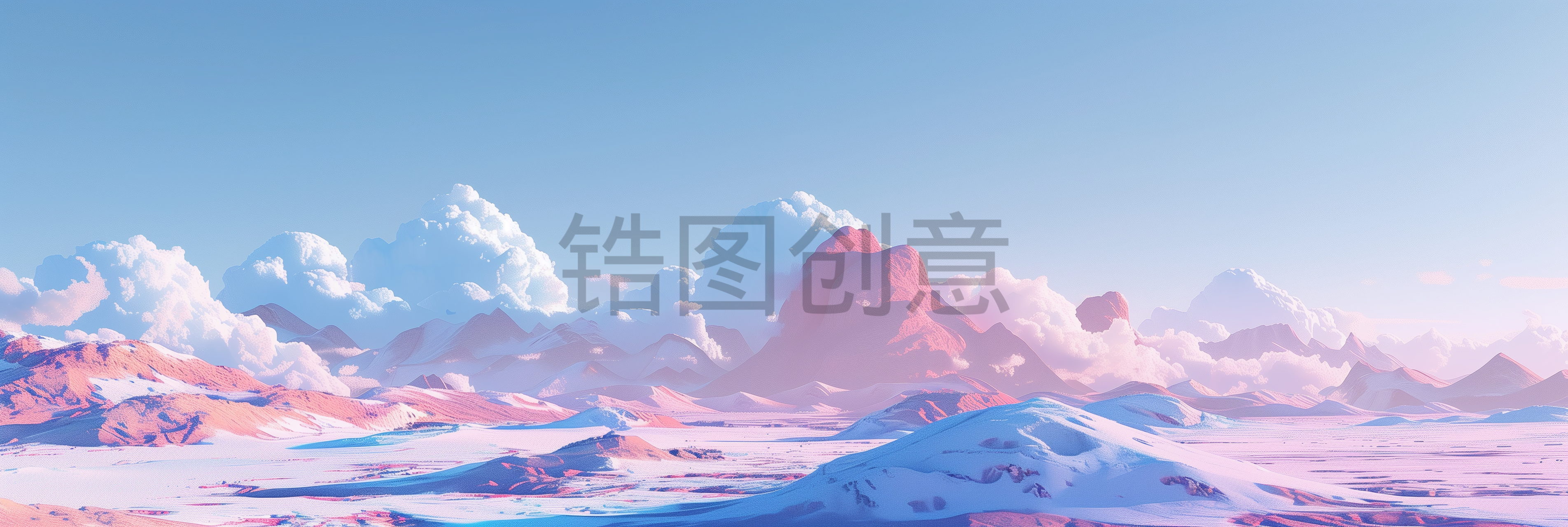 定设网-自然风光蓝天白云沙漠背景
