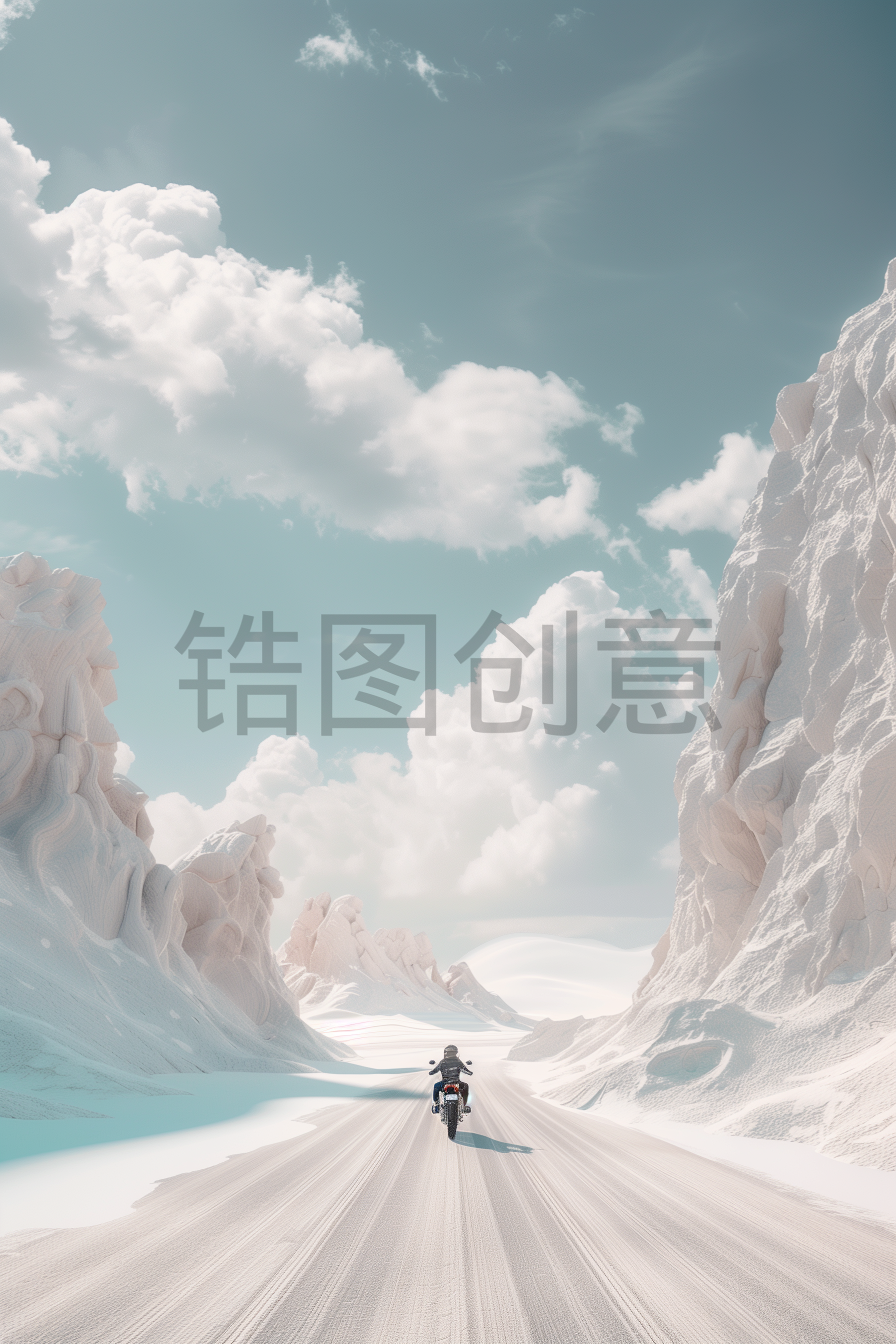 定设网-数字艺术3d渲染自然风光蓝天沙漠沙丘元素素材