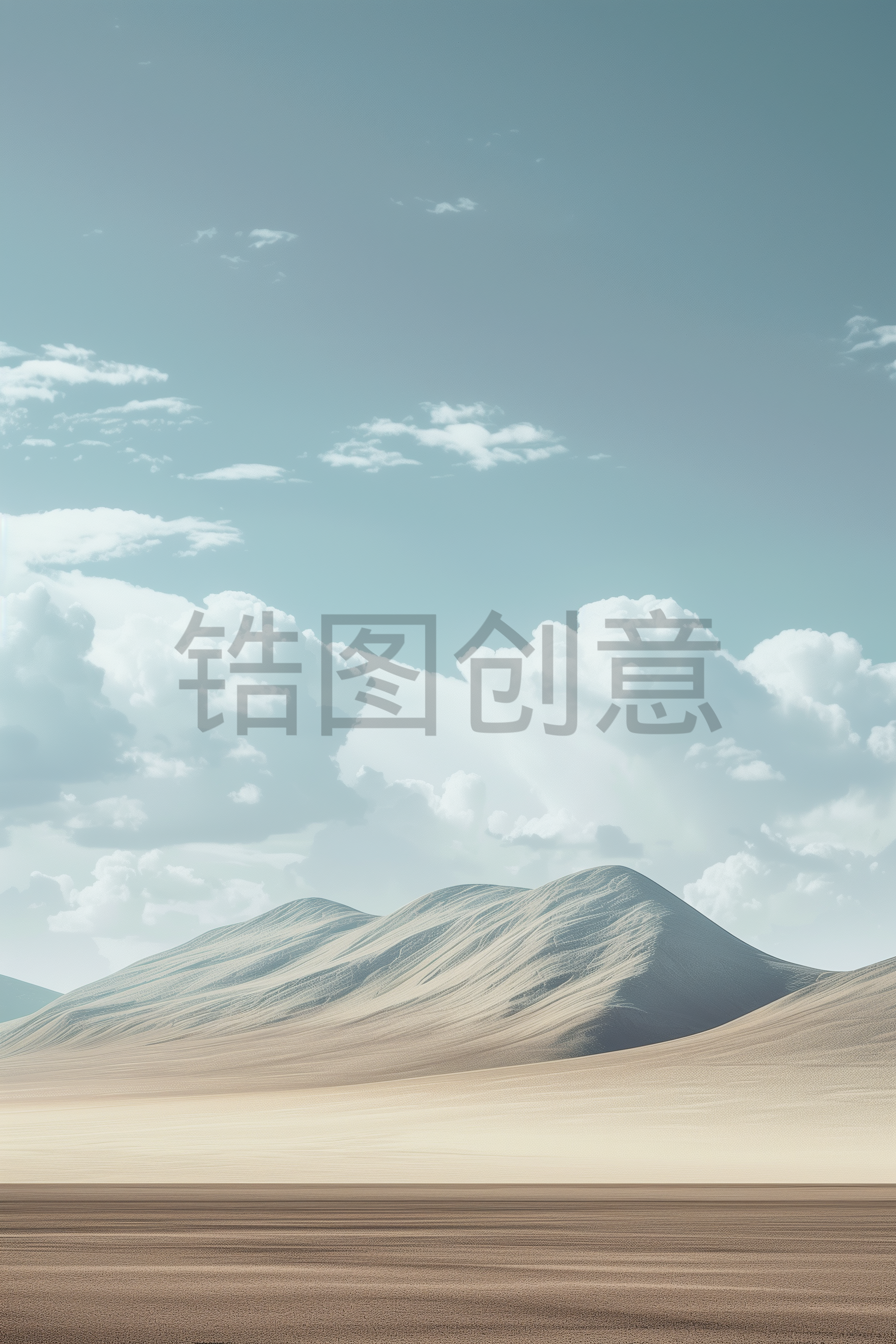 定设网-数字艺术3d渲染自然风光蓝天沙漠沙丘元素素材