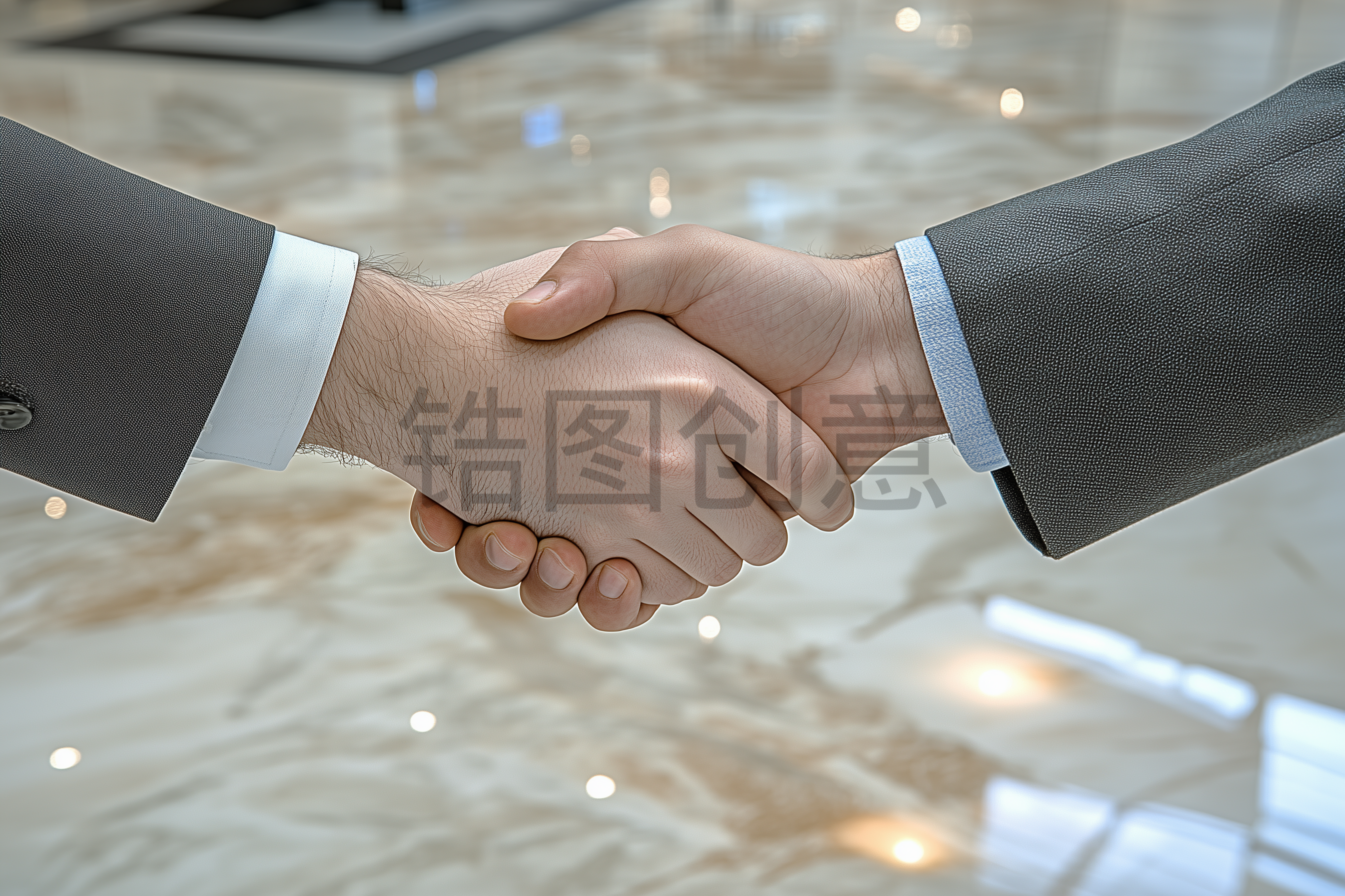 定设网-商务人士握手合作场景