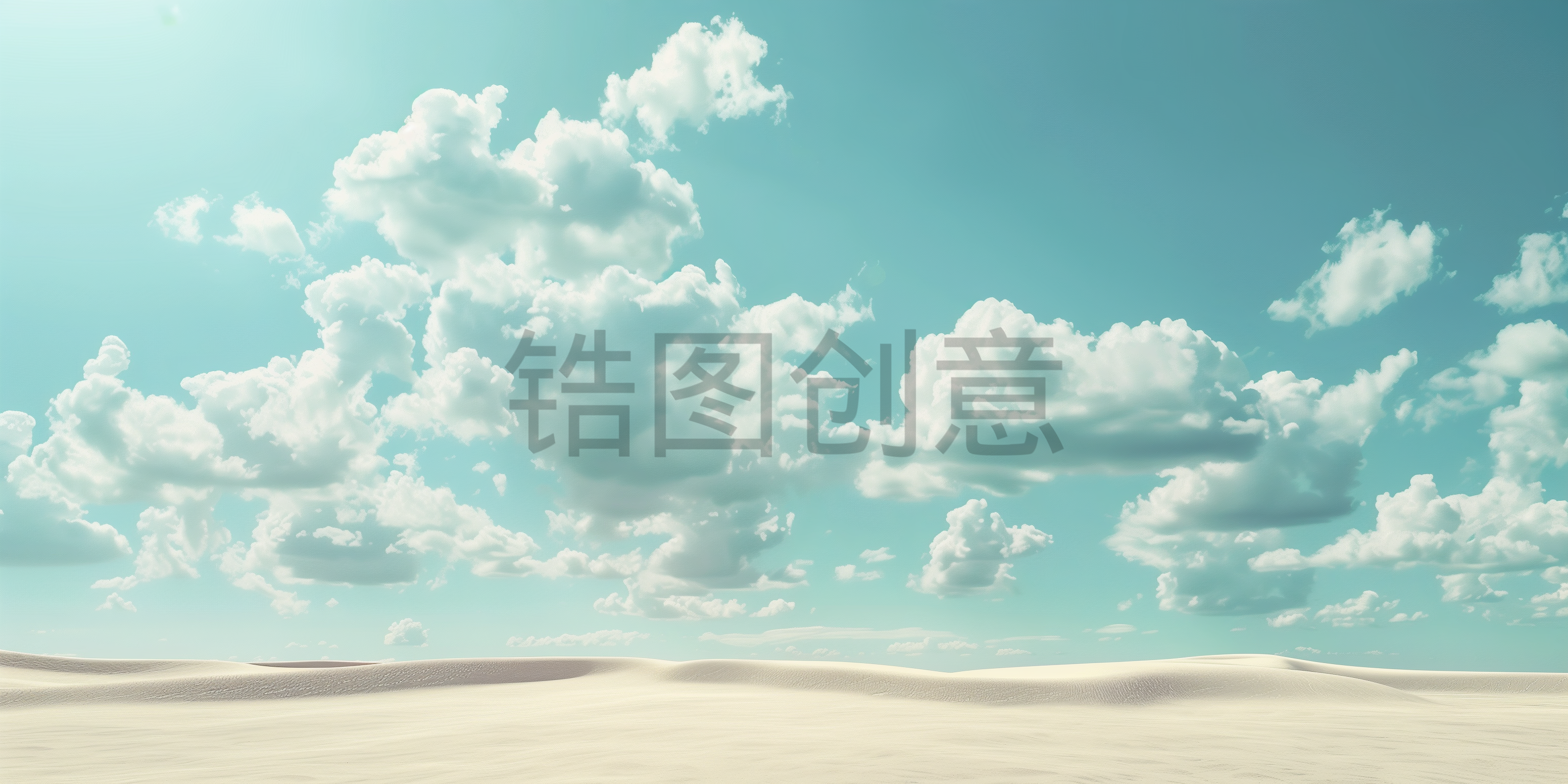 定设网-自然风光蓝天白云沙漠沙丘元素素材