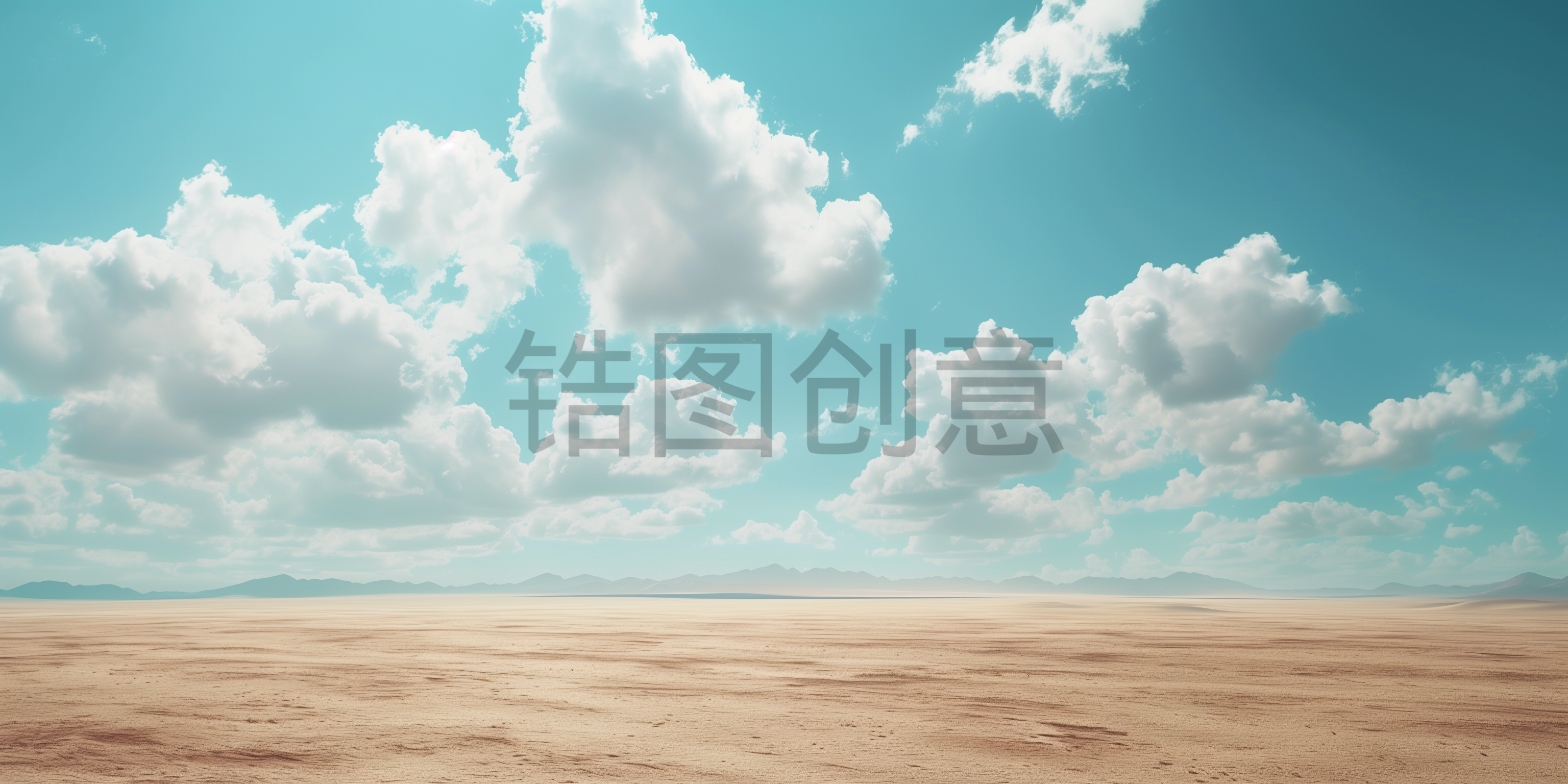 定设网-数字艺术3d渲染自然风光蓝天沙漠沙丘元素素材