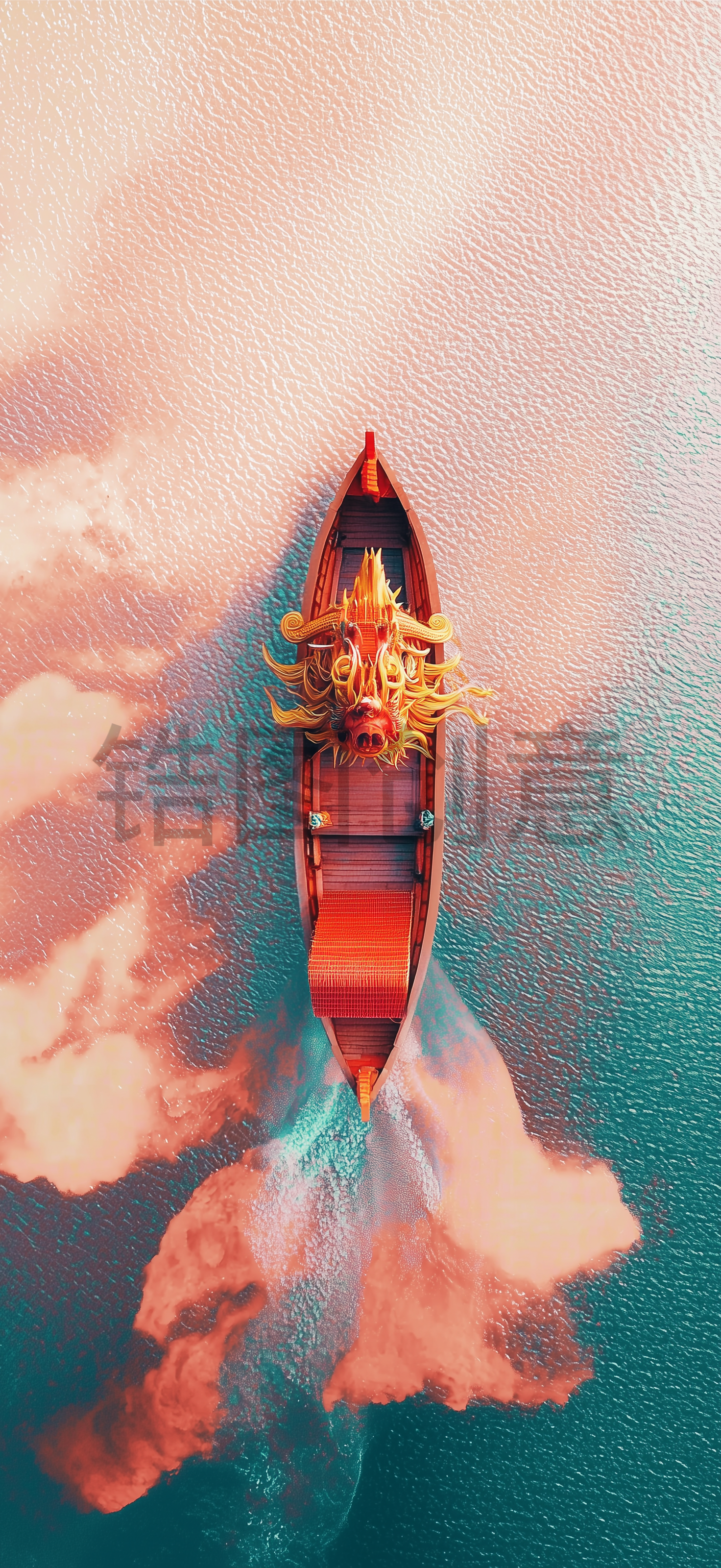 定设网-数字艺术端午节龙船龙舟俯视背景素材