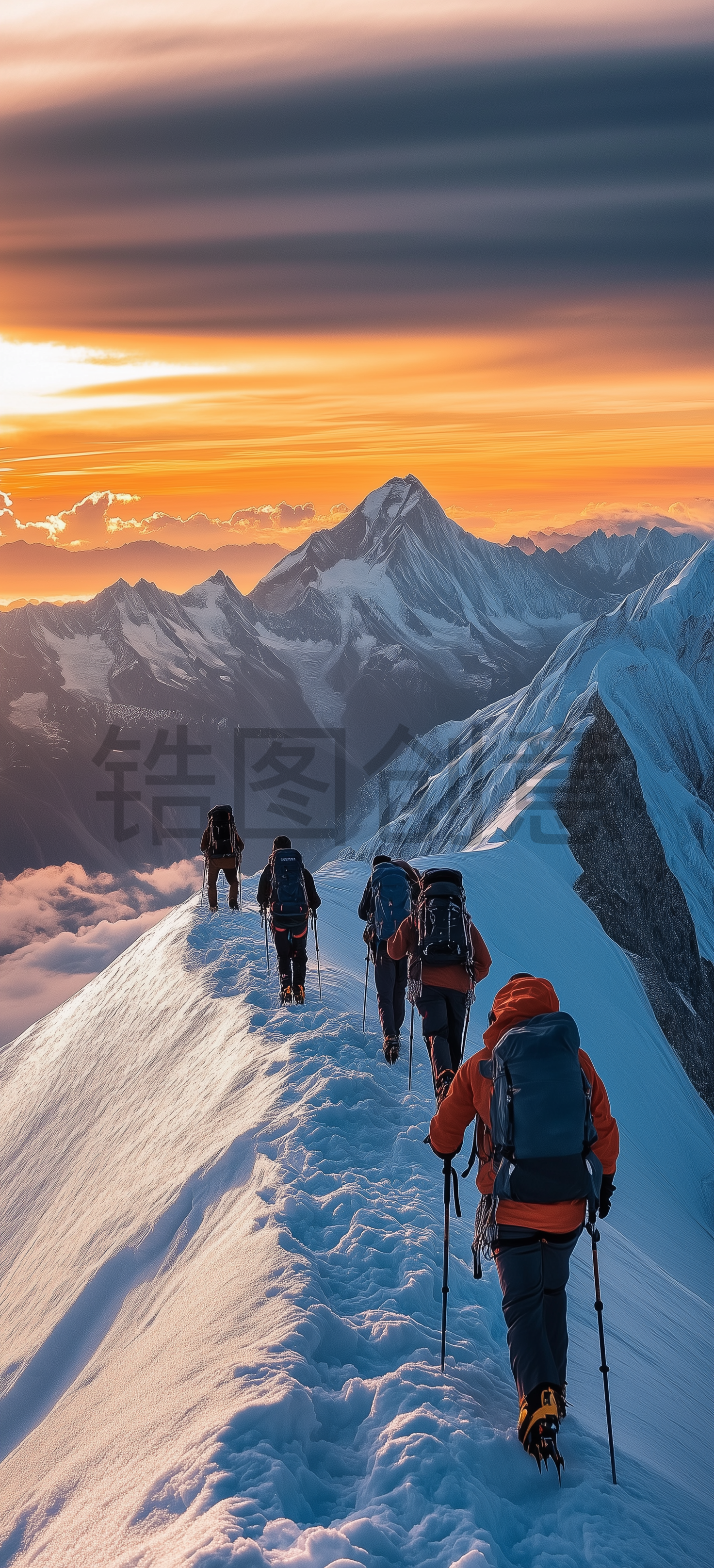定设网-户外运动登山爬山雪山风光