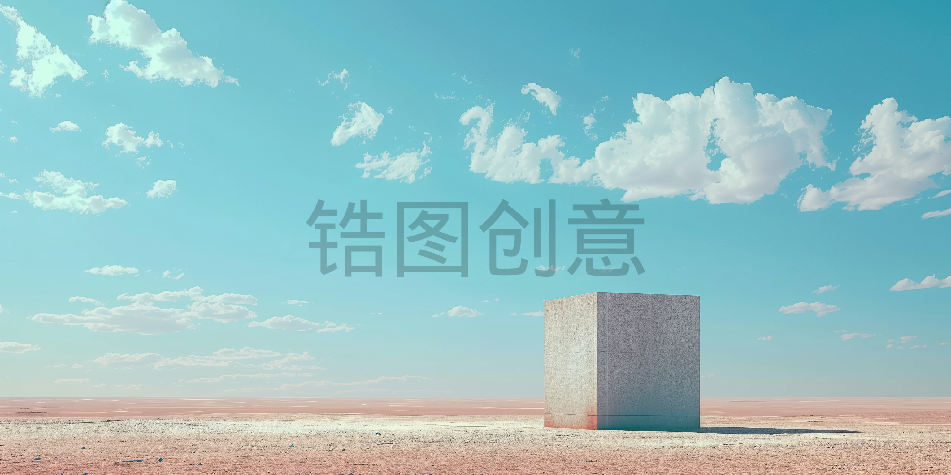 定设网-自然风光空地下的大方块元素素材