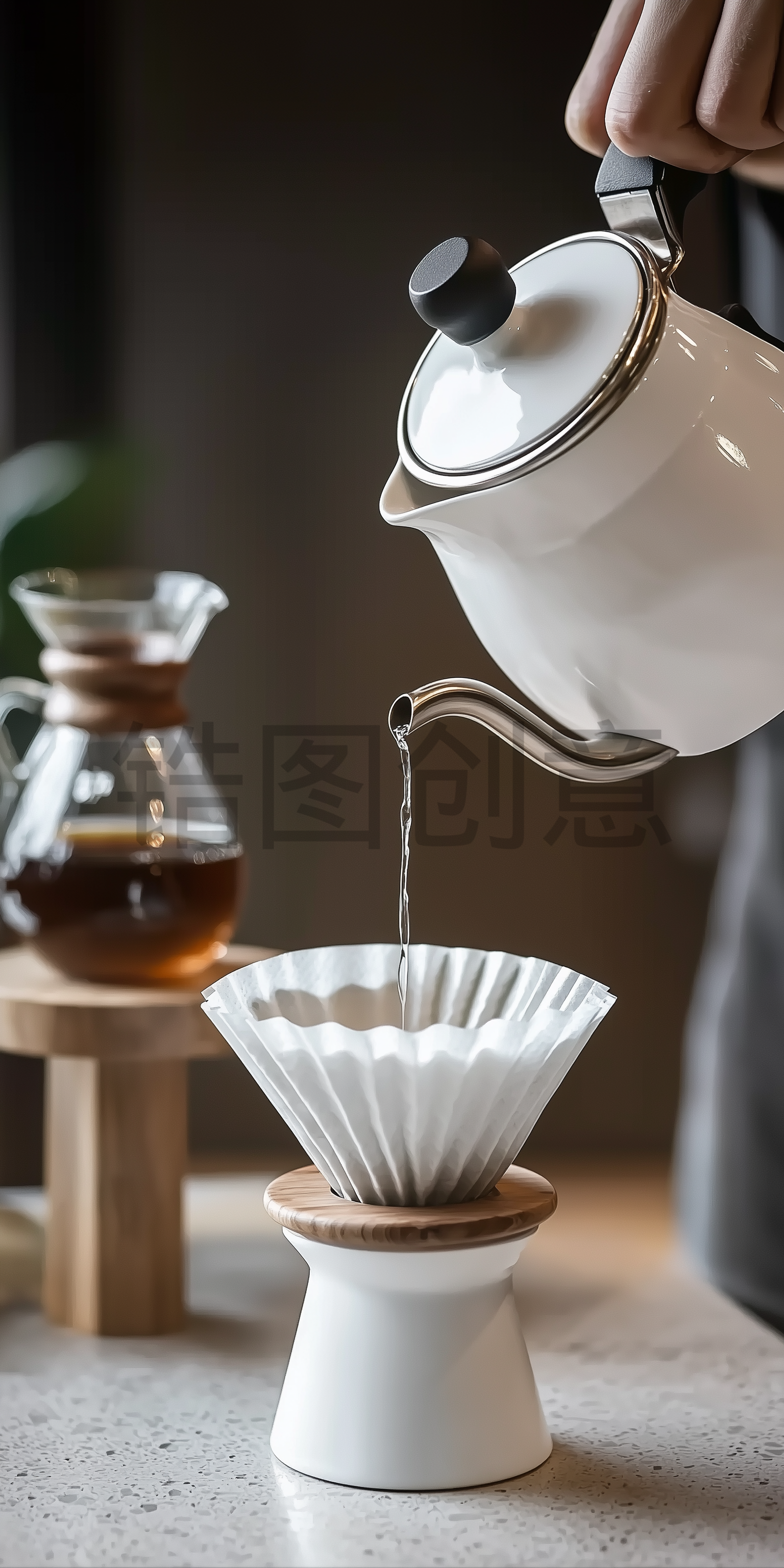 定设网-咖啡师手冲咖啡泡咖啡场景