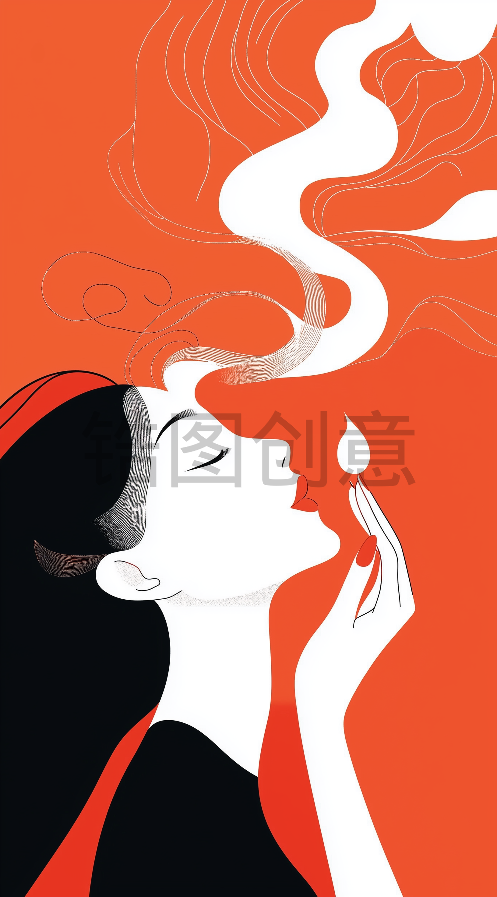 定设网-人物女生插画元素主题素材